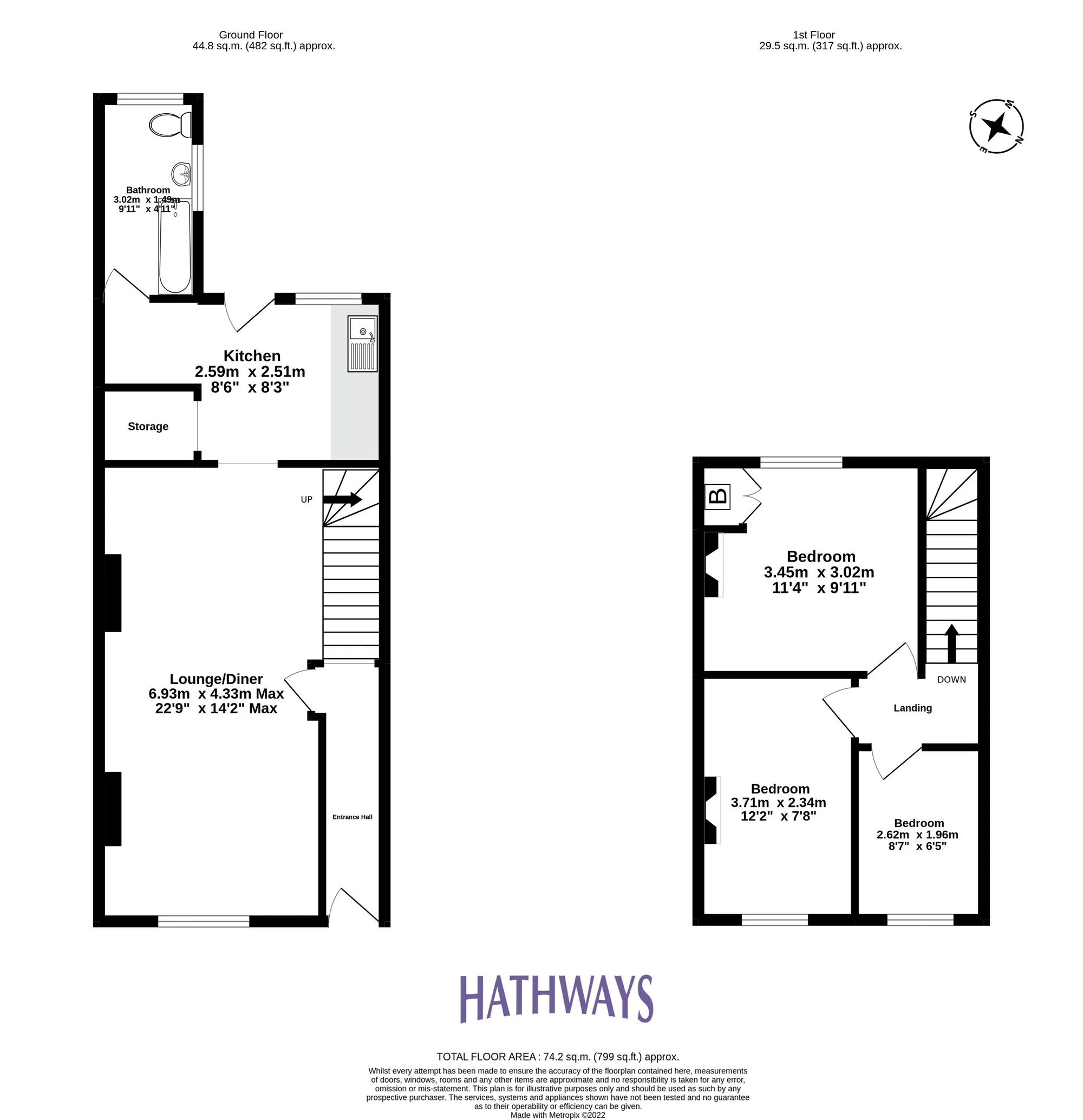3 bed terraced house for sale in Prince Street, Newport - Property Floorplan