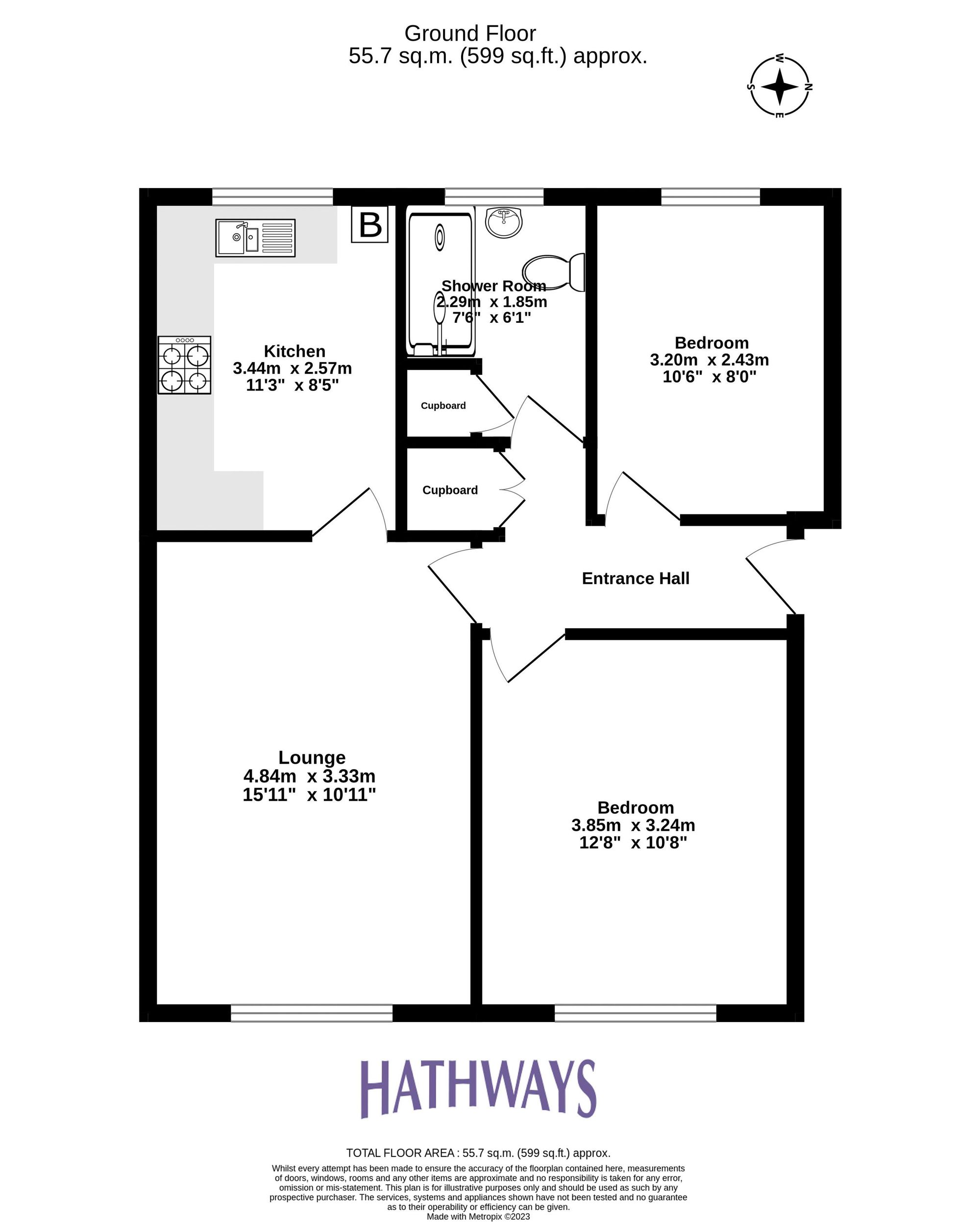 2 bed flat for sale in Brecon Court, Newport - Property Floorplan