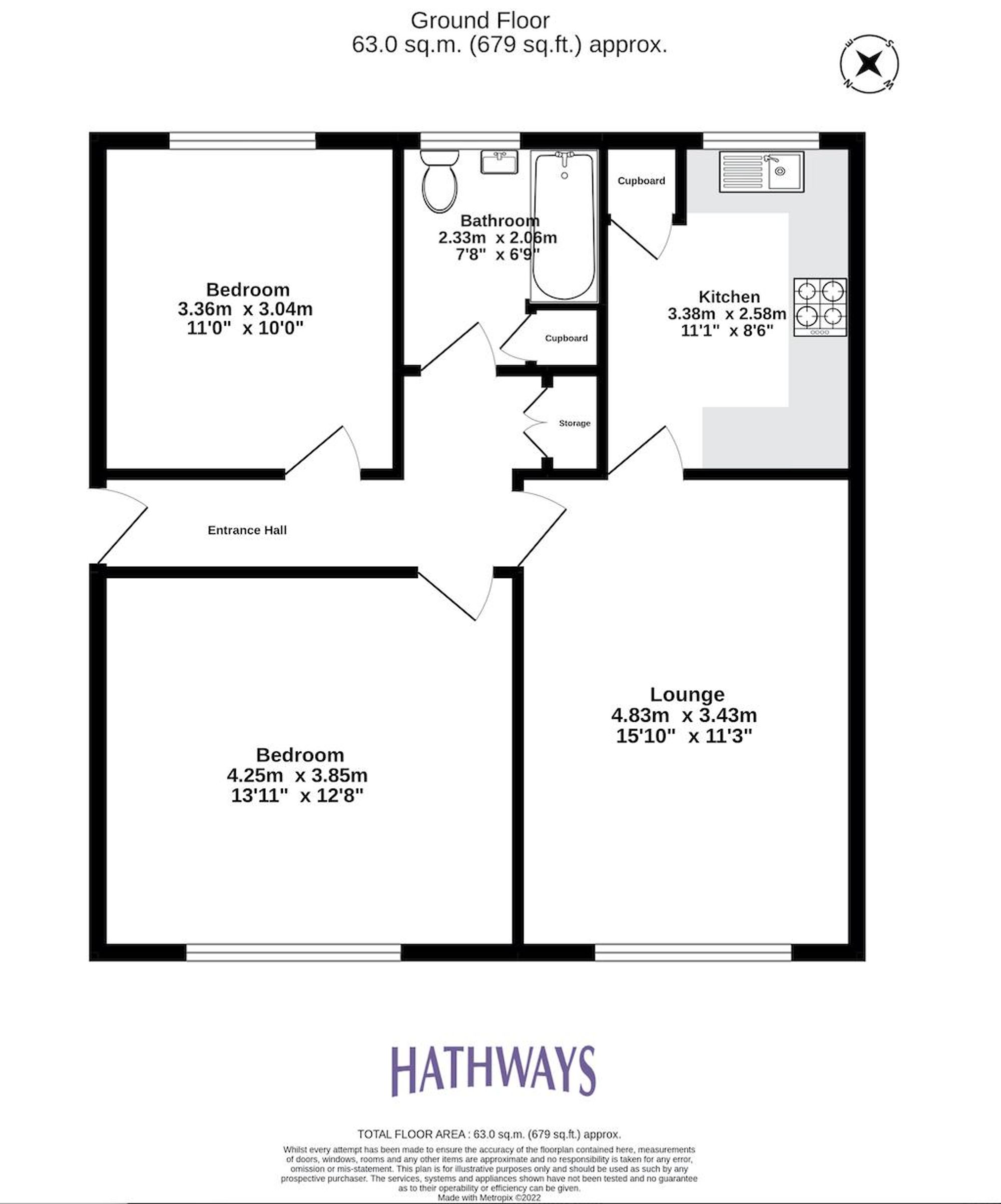 2 bed flat to rent in Anglesey Court, Newport - Property Floorplan