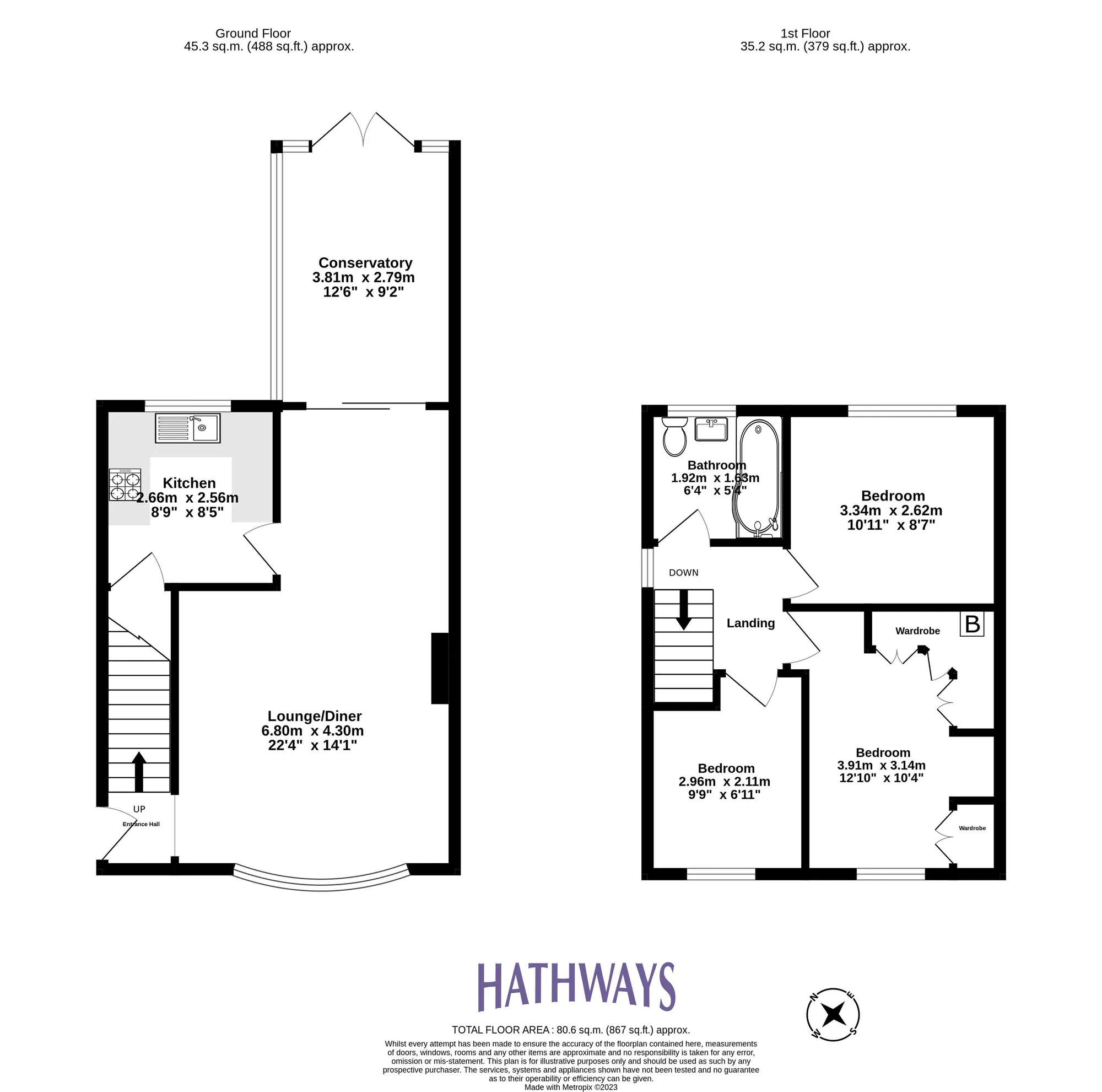 3 bed semi-detached house for sale in Thornhill Close, Cwmbran - Property Floorplan