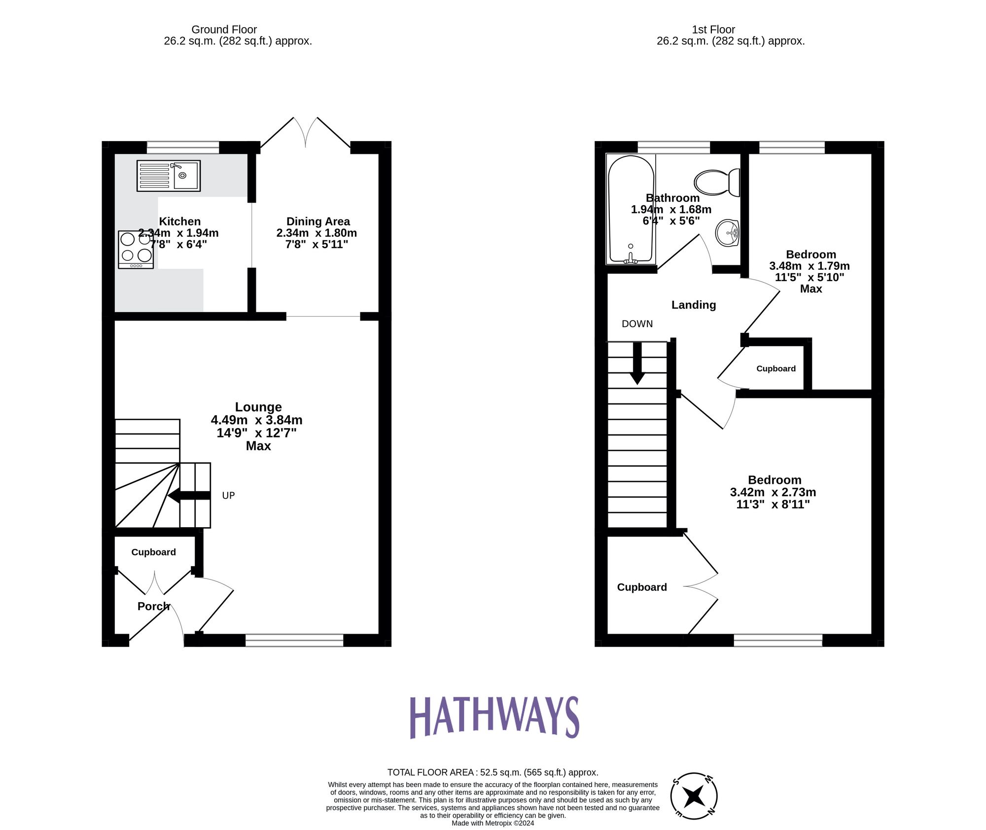 2 bed mid-terraced house for sale in Abbey Road, Cwmbran - Property Floorplan