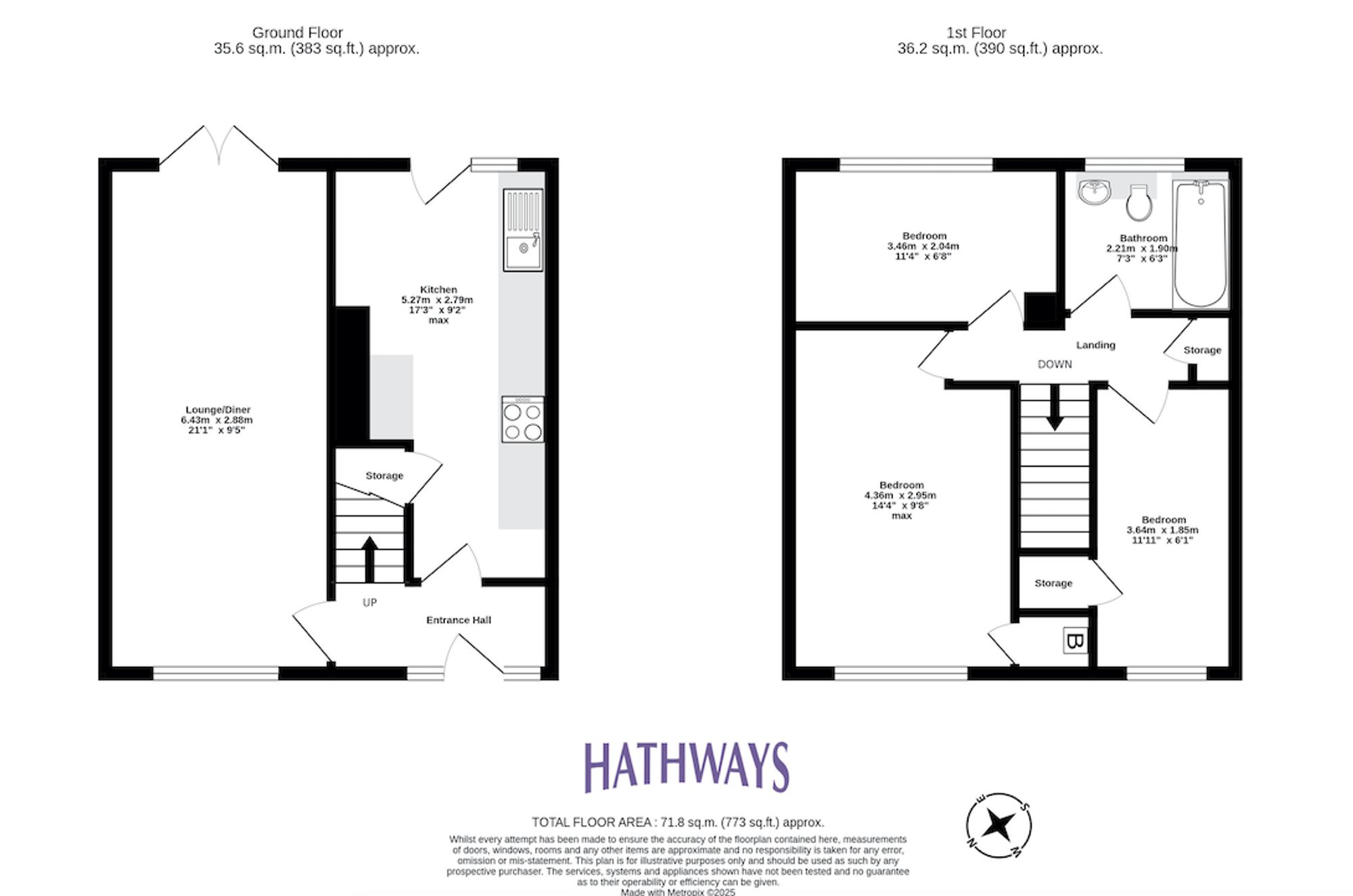 3 bed mid-terraced house for sale in The Rise, Cwmbran - Property Floorplan