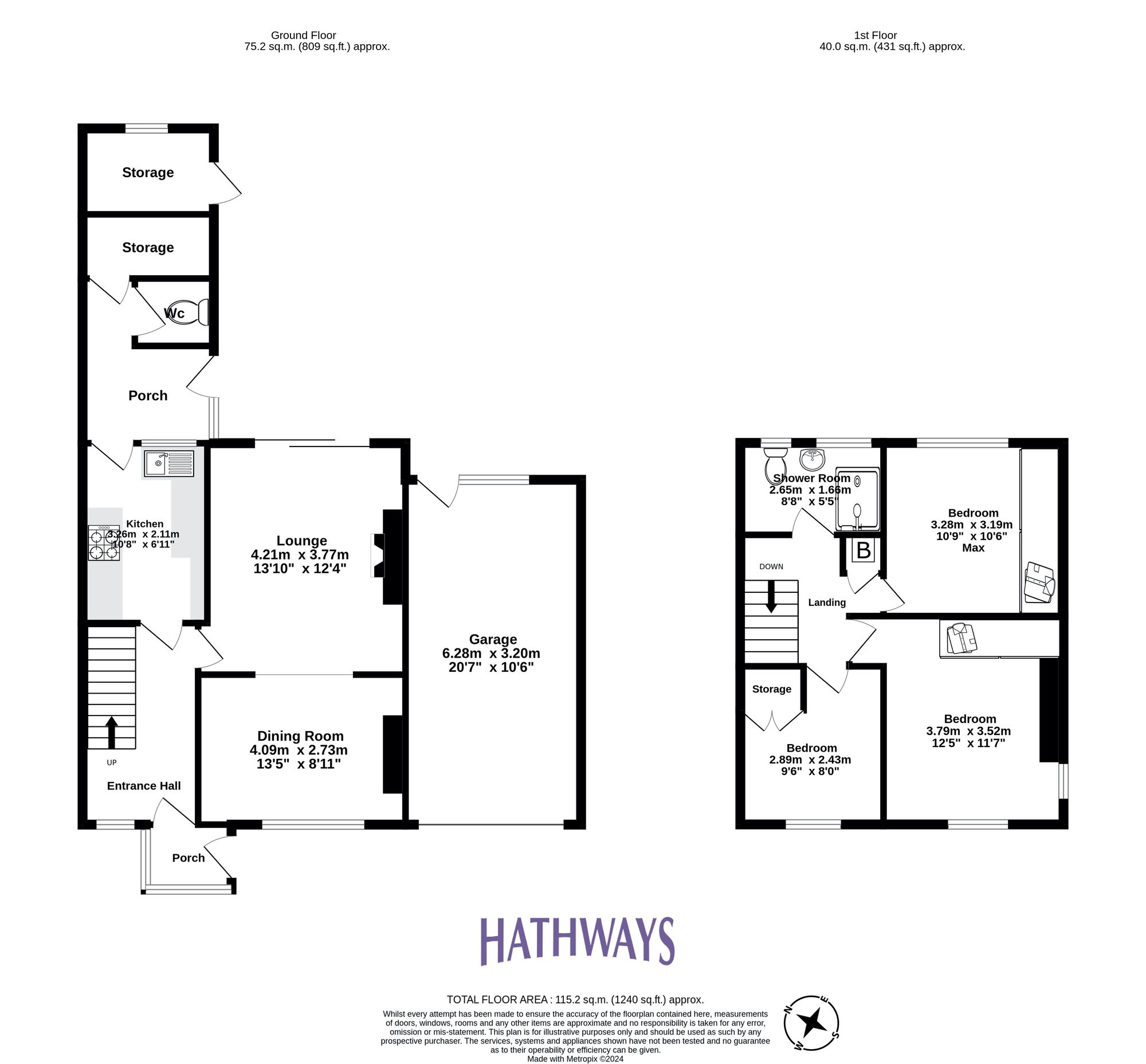 3 bed house for sale in North Road, Cwmbran - Property Floorplan