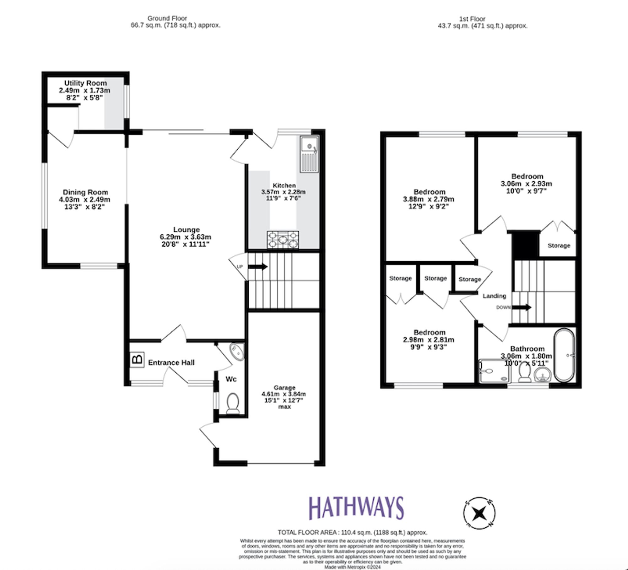 3 bed end of terrace house for sale in Marlborough Road, Cwmbran - Property Floorplan