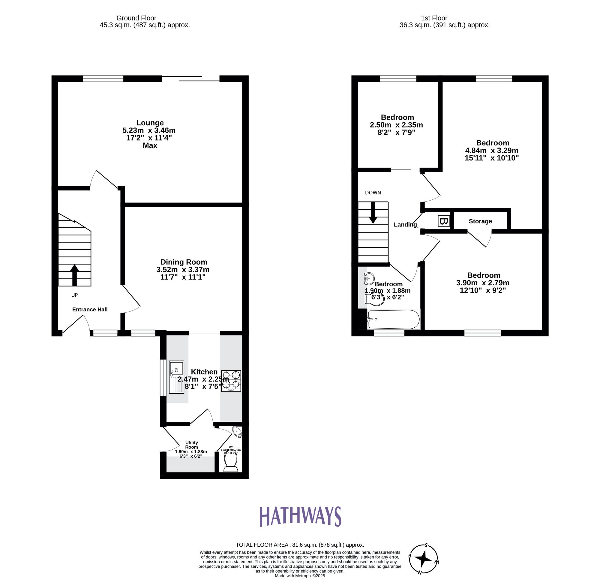 3 bed mid-terraced house for sale in Cresswell Walk, Cwmbran - Property Floorplan