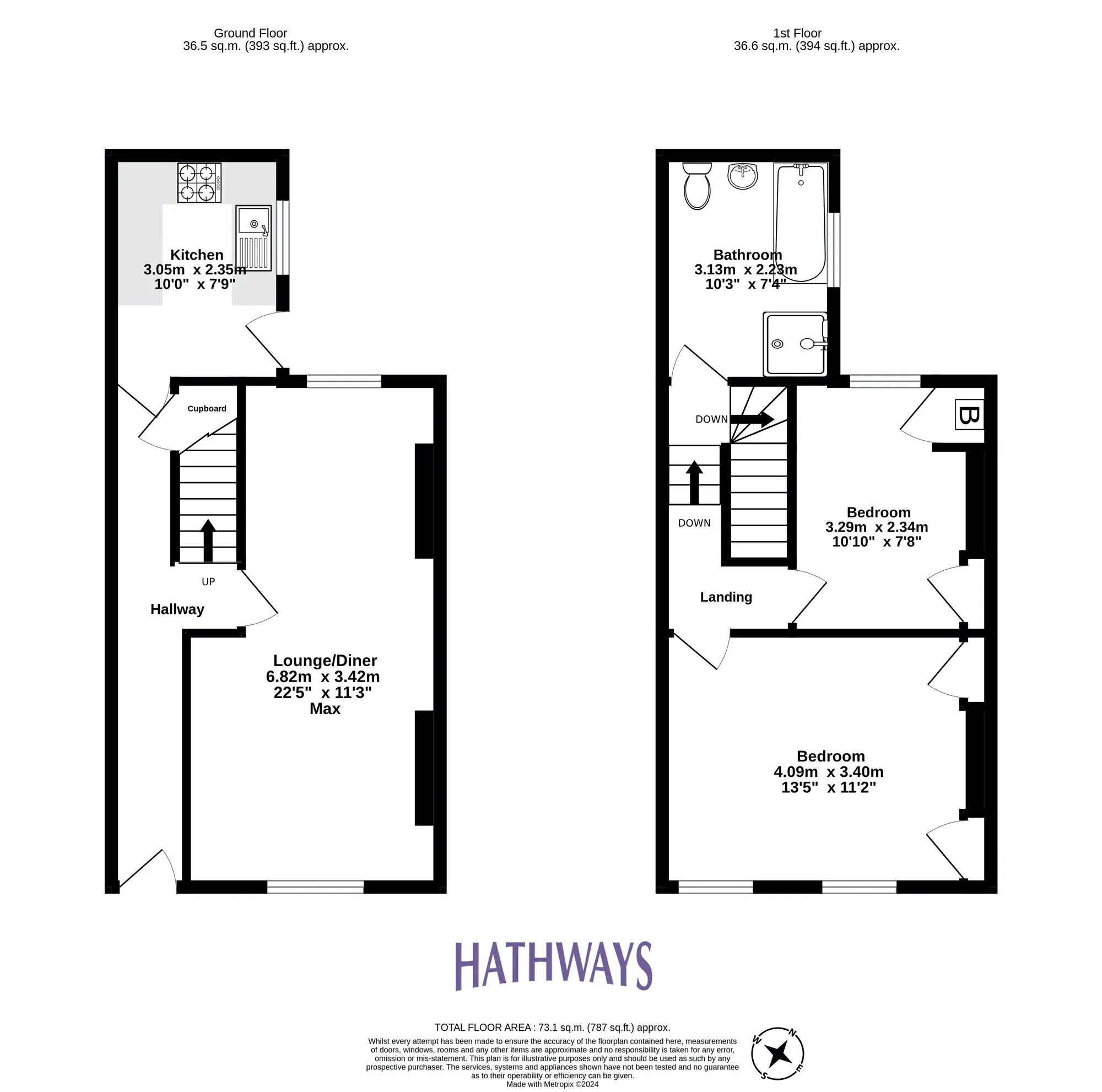 2 bed terraced house for sale in Graham Street, Newport - Property Floorplan