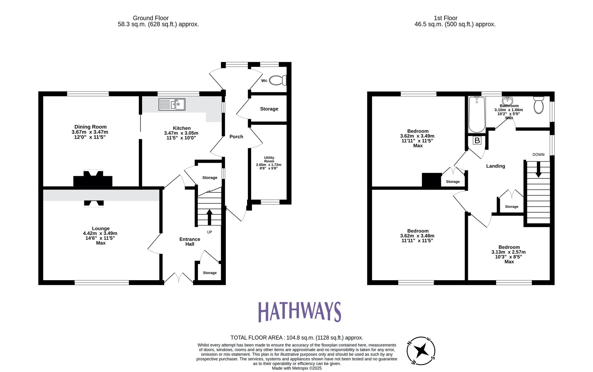 3 bed semi-detached house for sale in Upper Tennyson Road, Newport - Property Floorplan