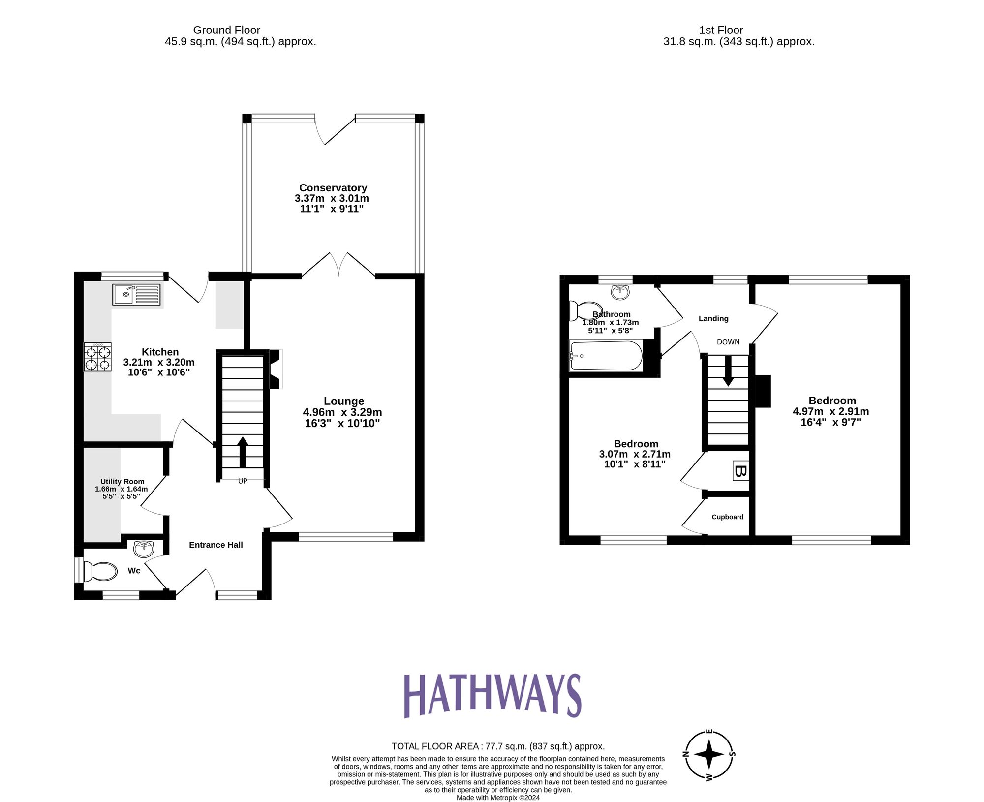 2 bed mid-terraced house for sale in Cardigan Close, Cwmbran - Property Floorplan