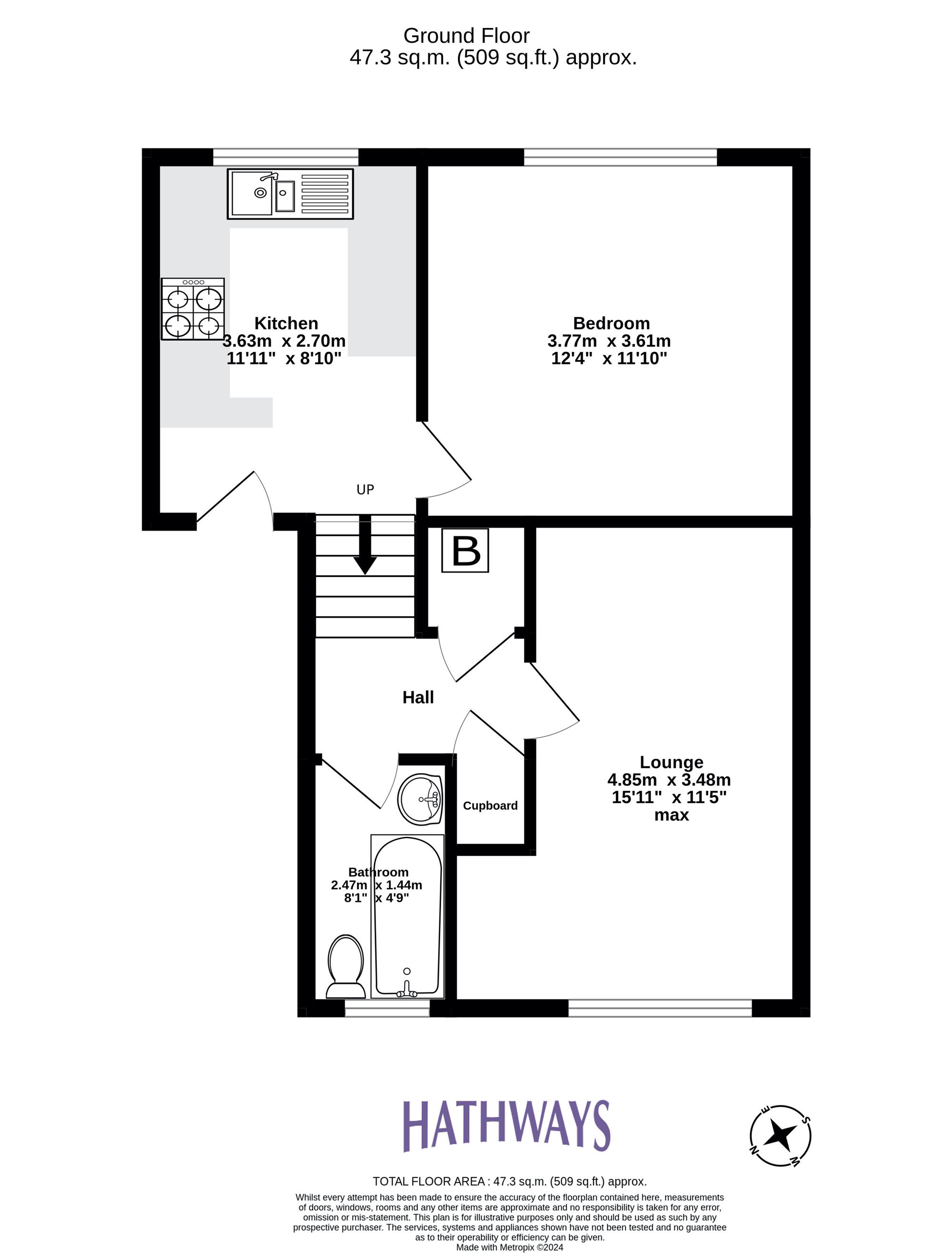 1 bed flat for sale in Bryn Milwr, Cwmbran - Property Floorplan