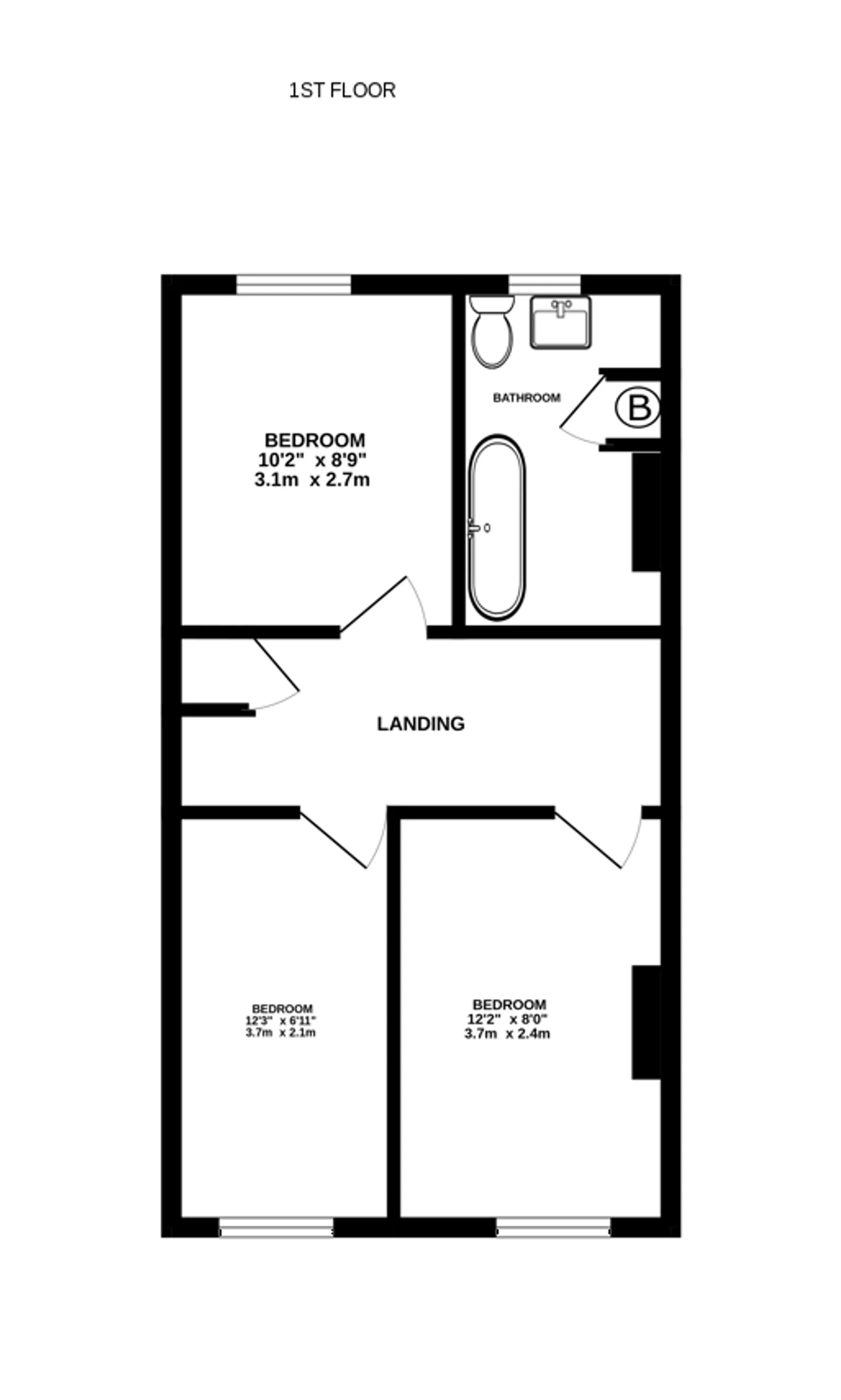 3 bed end of terrace house for sale in Victoria Road, Loughborough - Property floorplan