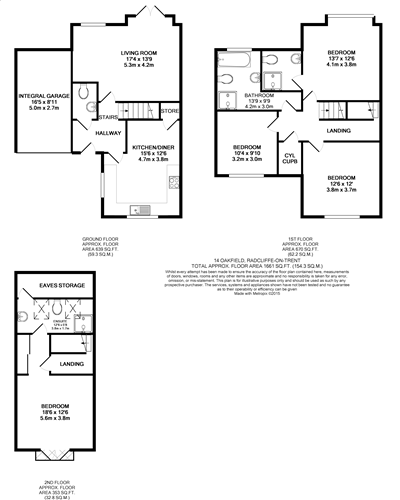 4 bed house to rent in Bingham Road, Radcliffe on Trent - Property Floorplan