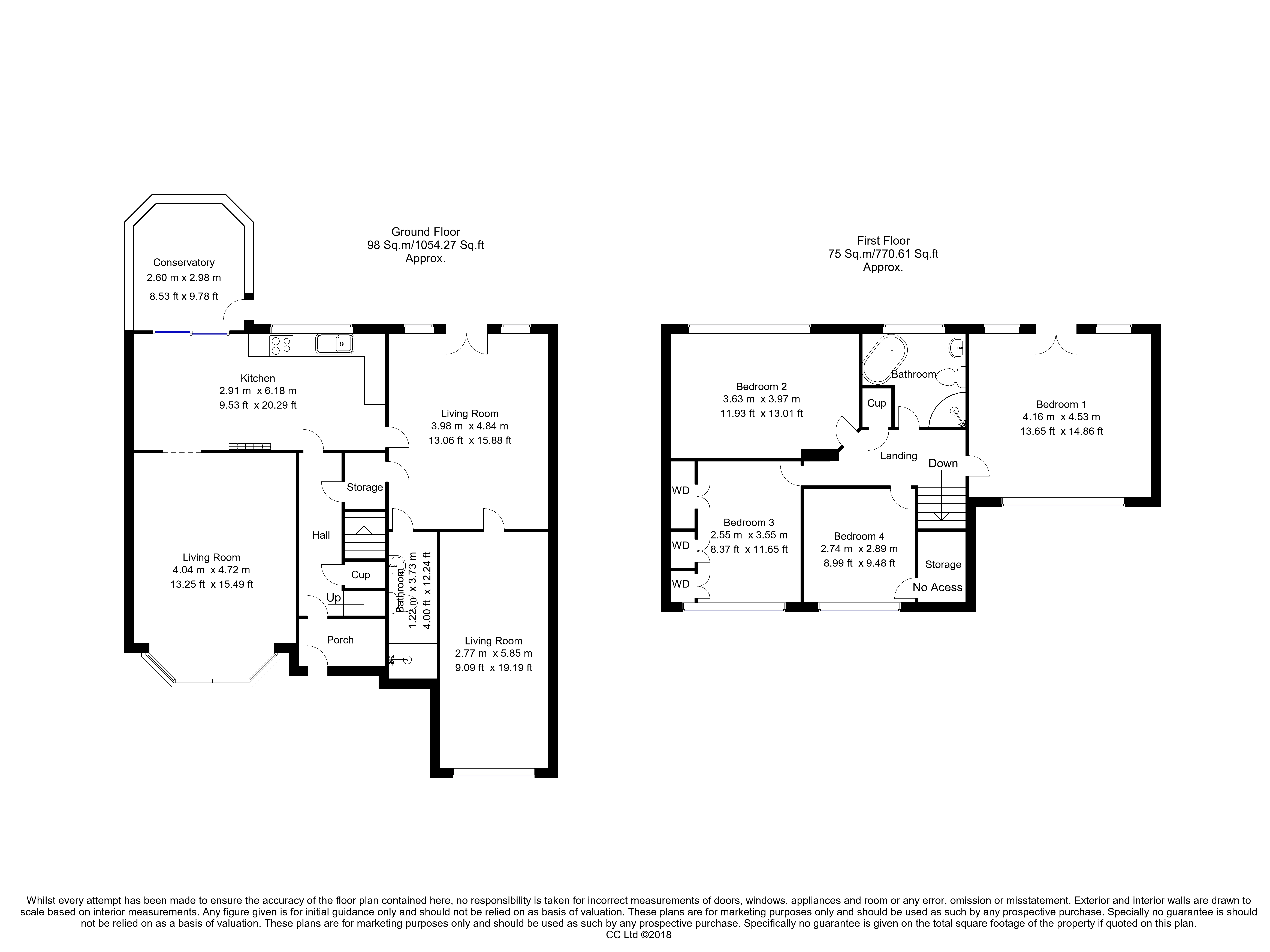4 bed house for sale in Church Lane, Thrumpton - Property Floorplan