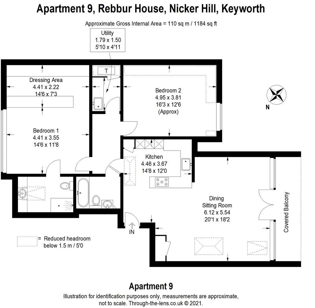 2 bed apartment for sale in Nicker Hill, Keyworth - Property Floorplan