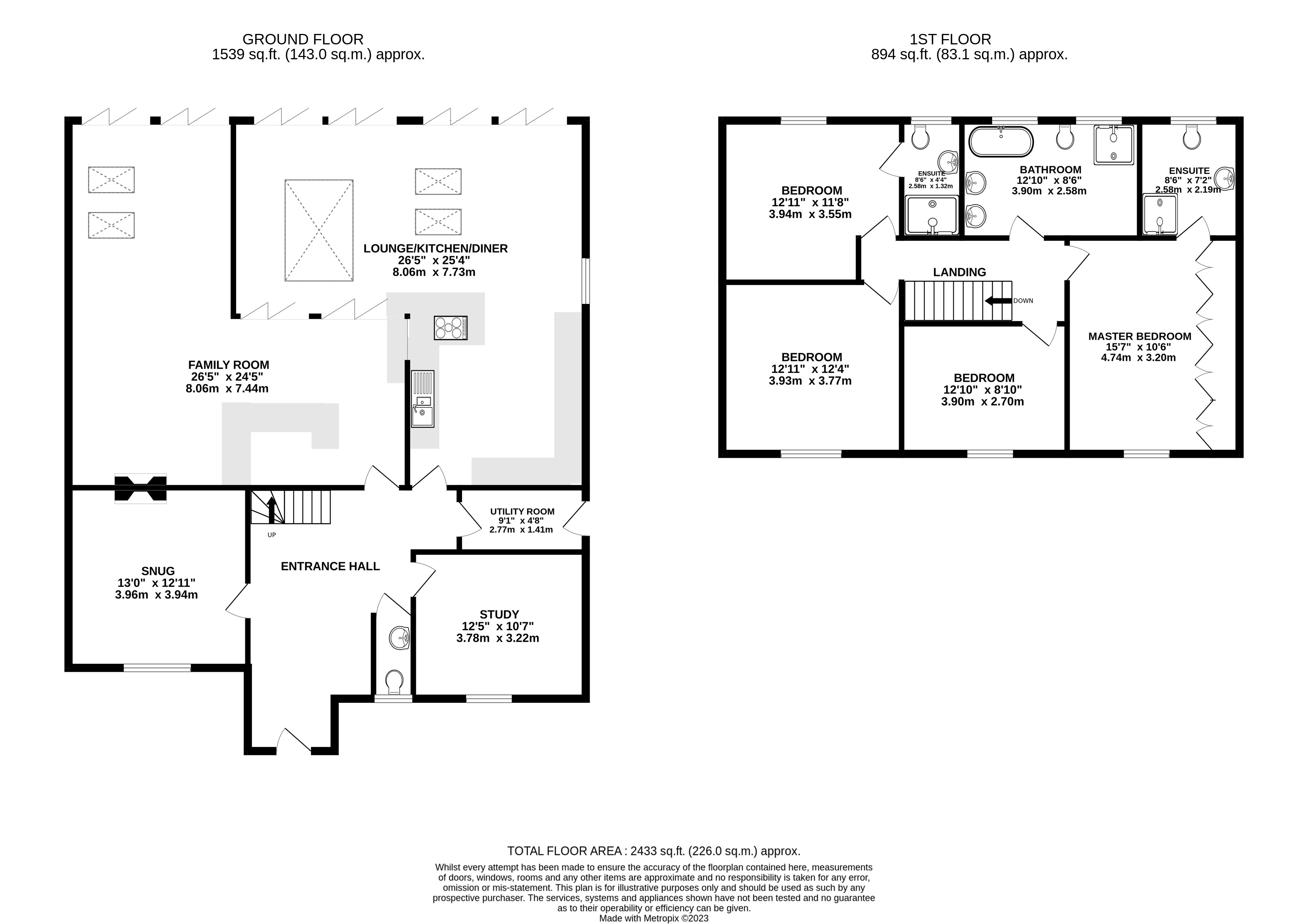 4 bed house for sale in Main Street, Willoughby on the Wolds - Property Floorplan