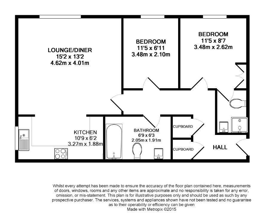 2 bed apartment for sale in Stavely Way, Gamston - Property Floorplan