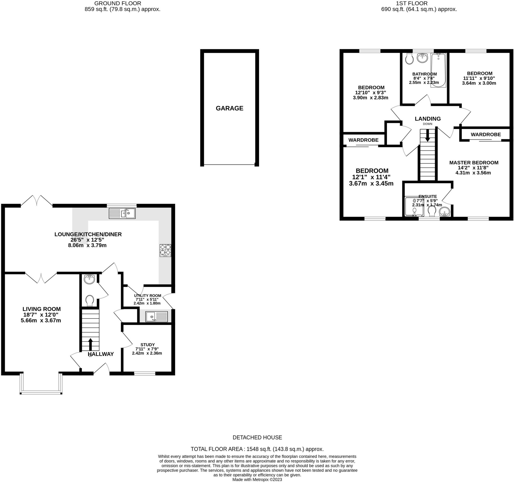 4 bed house for sale in Larkspur Drive, Ruddington - Property Floorplan