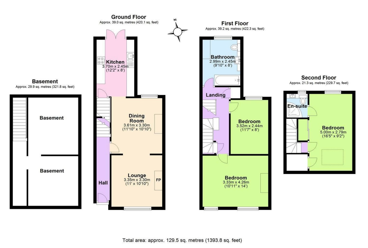 3 bed house for sale in Richmond Road, West Bridgford - Property Floorplan