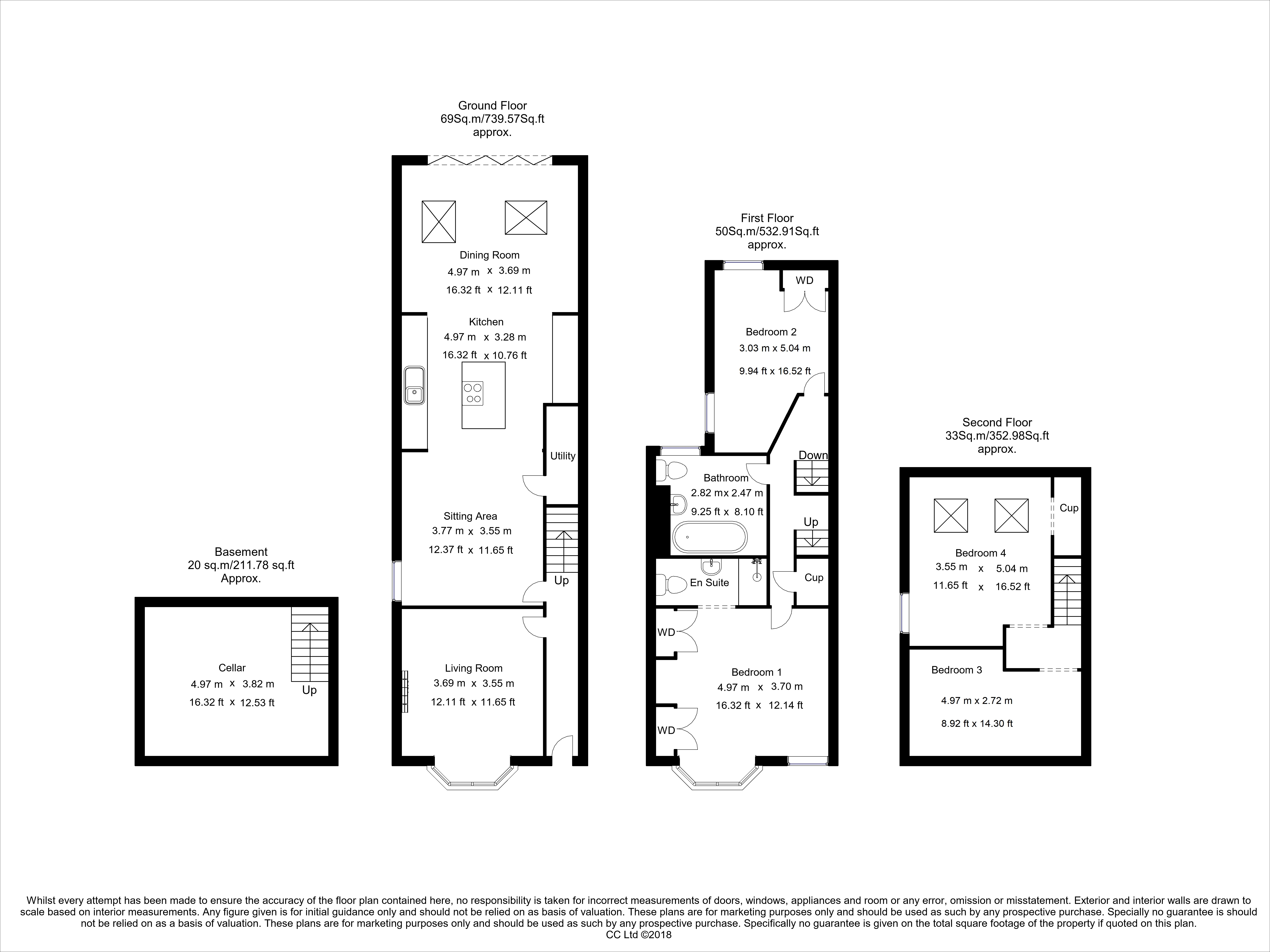 4 bed house for sale in Gertrude Road, West Bridgford - Property Floorplan