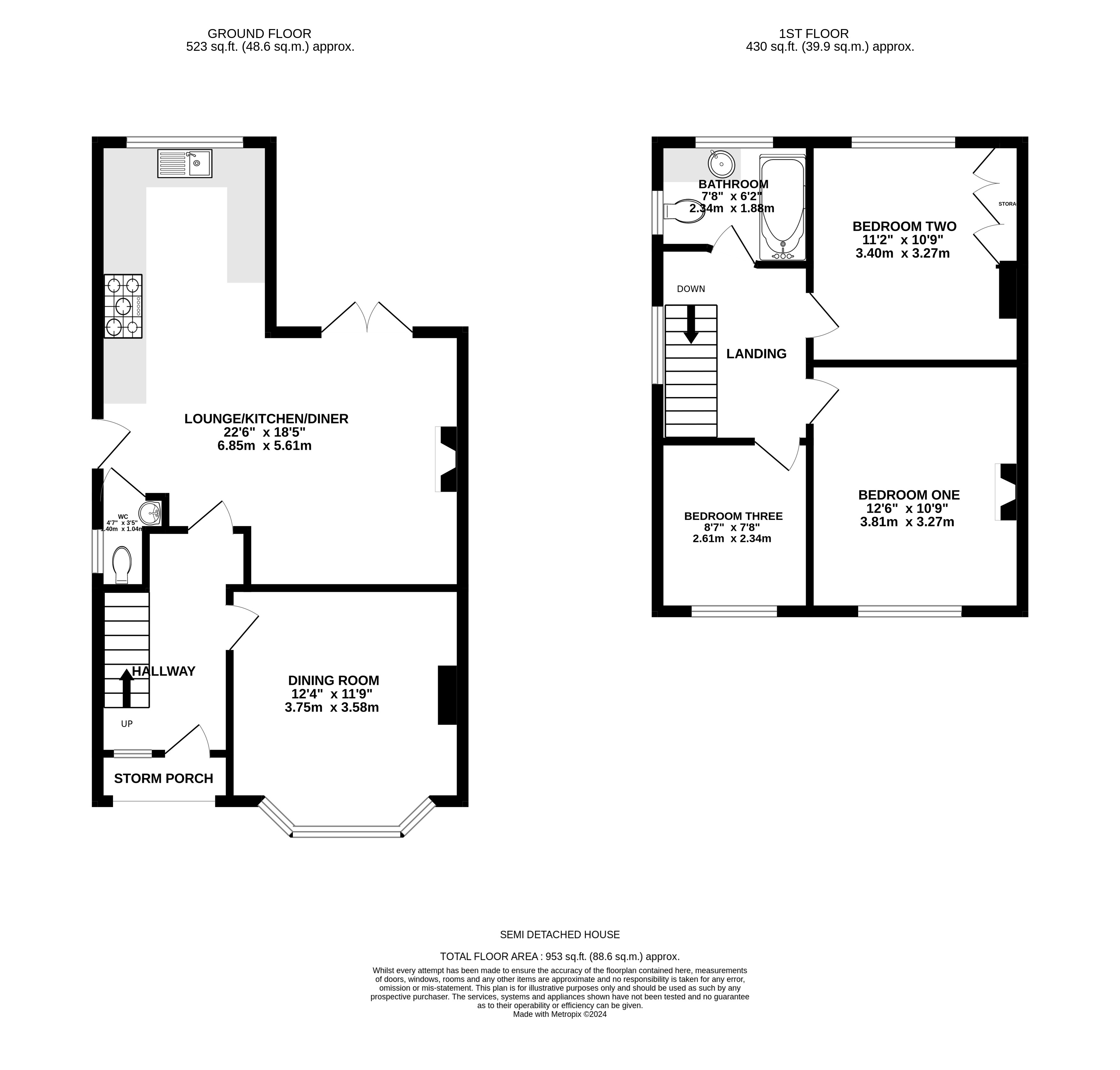 3 bed house for sale in Hampton Road, West Bridgford - Property Floorplan
