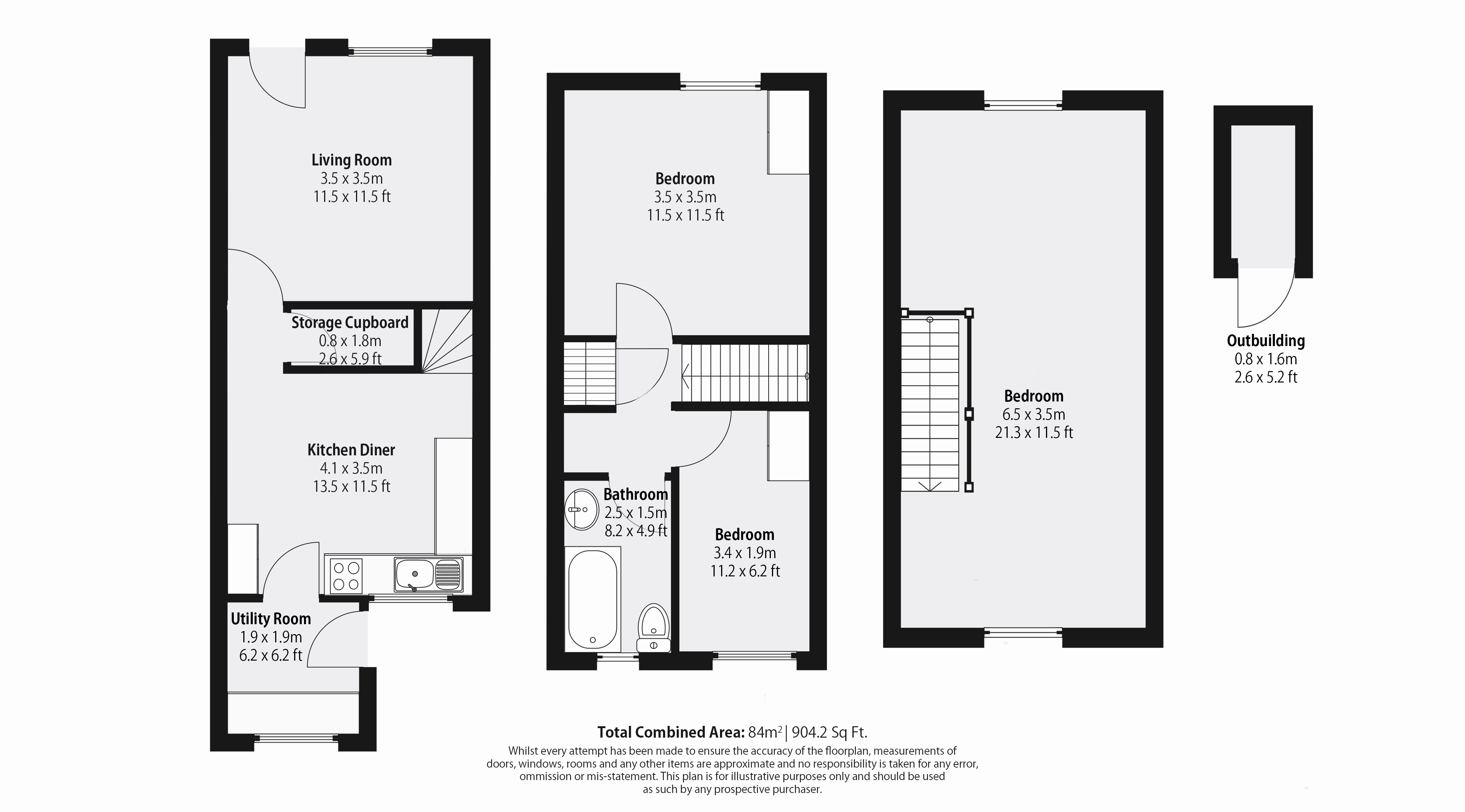 3 bed house for sale in Midland Cottages, West Bridgford - Property Floorplan