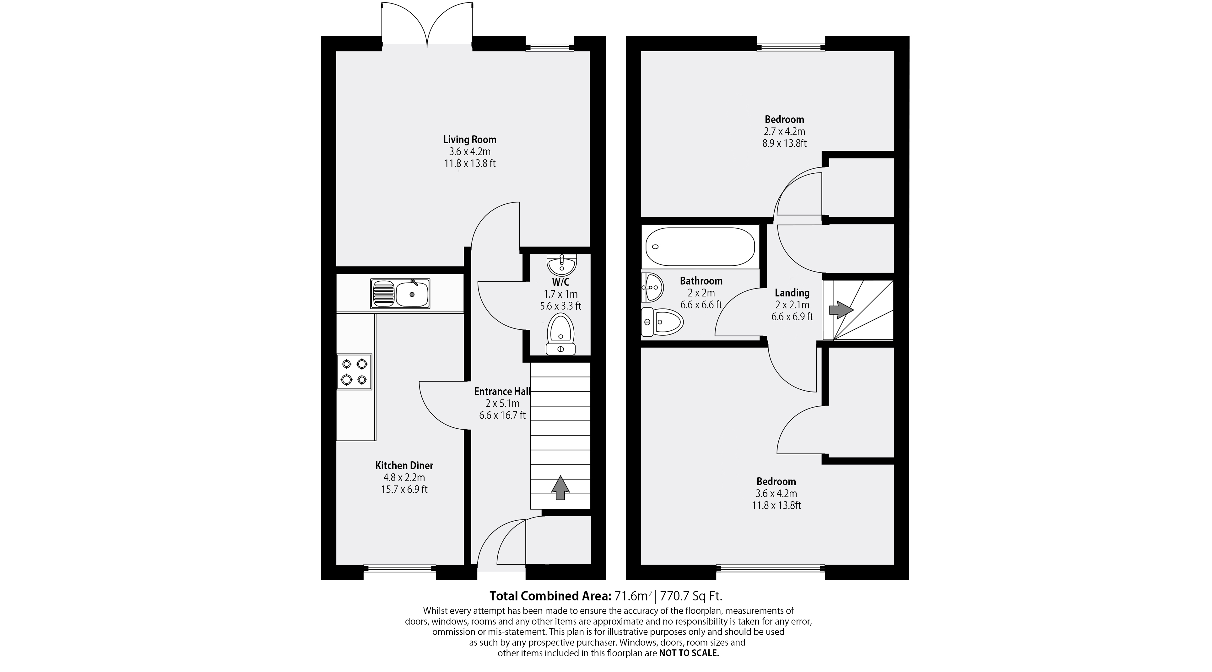 2 bed house for sale in Sarah Drive, Edwalton - Property Floorplan