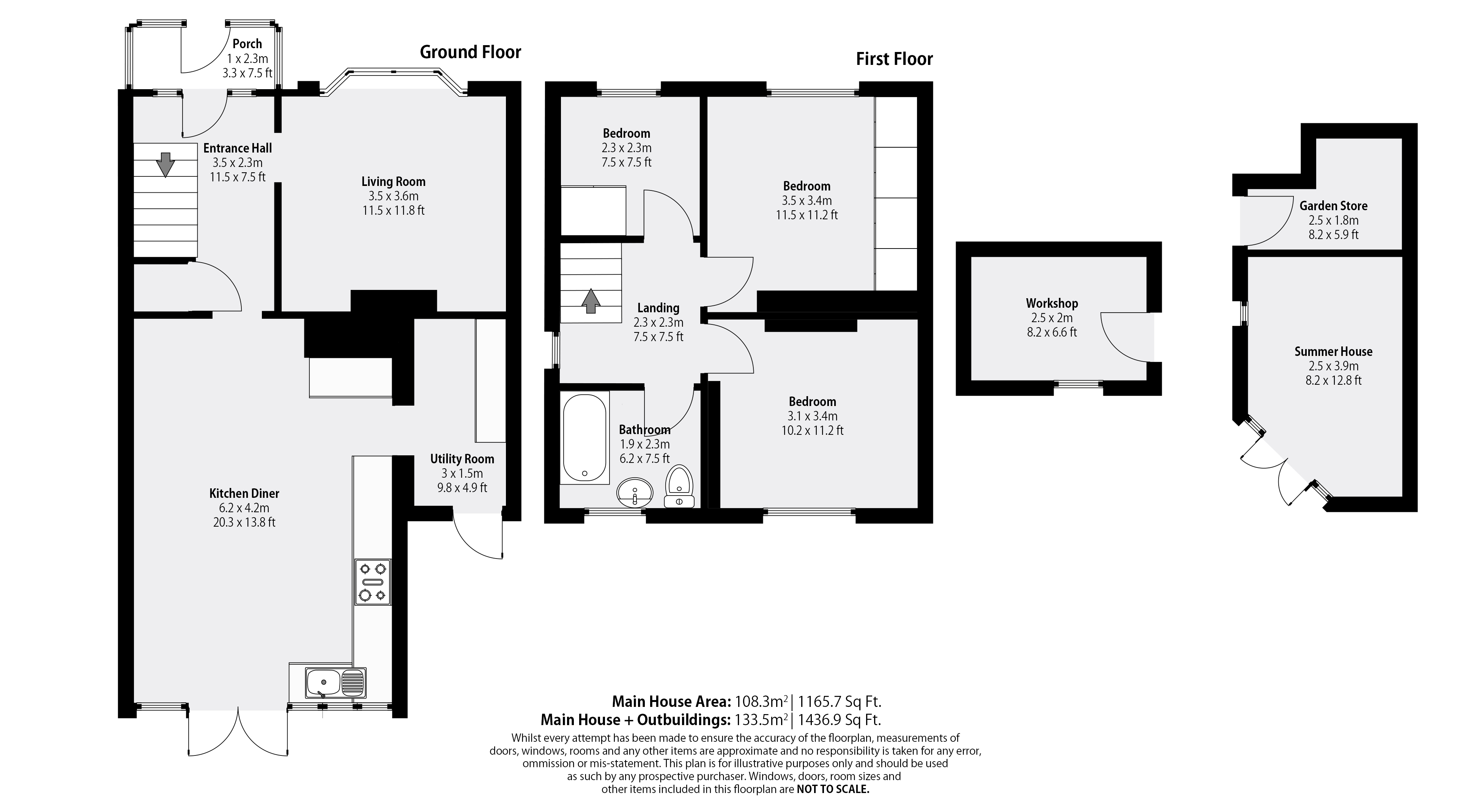 3 bed house for sale in Eltham Road, West Bridgford - Property Floorplan