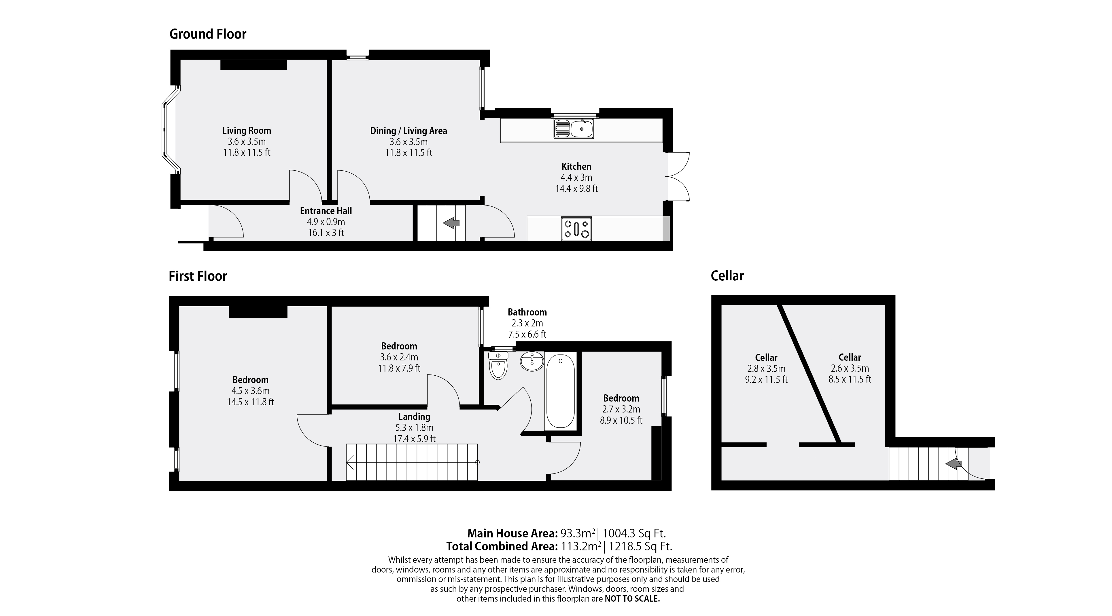 3 bed house for sale in Pierrepont Road, West Bridgford - Property Floorplan