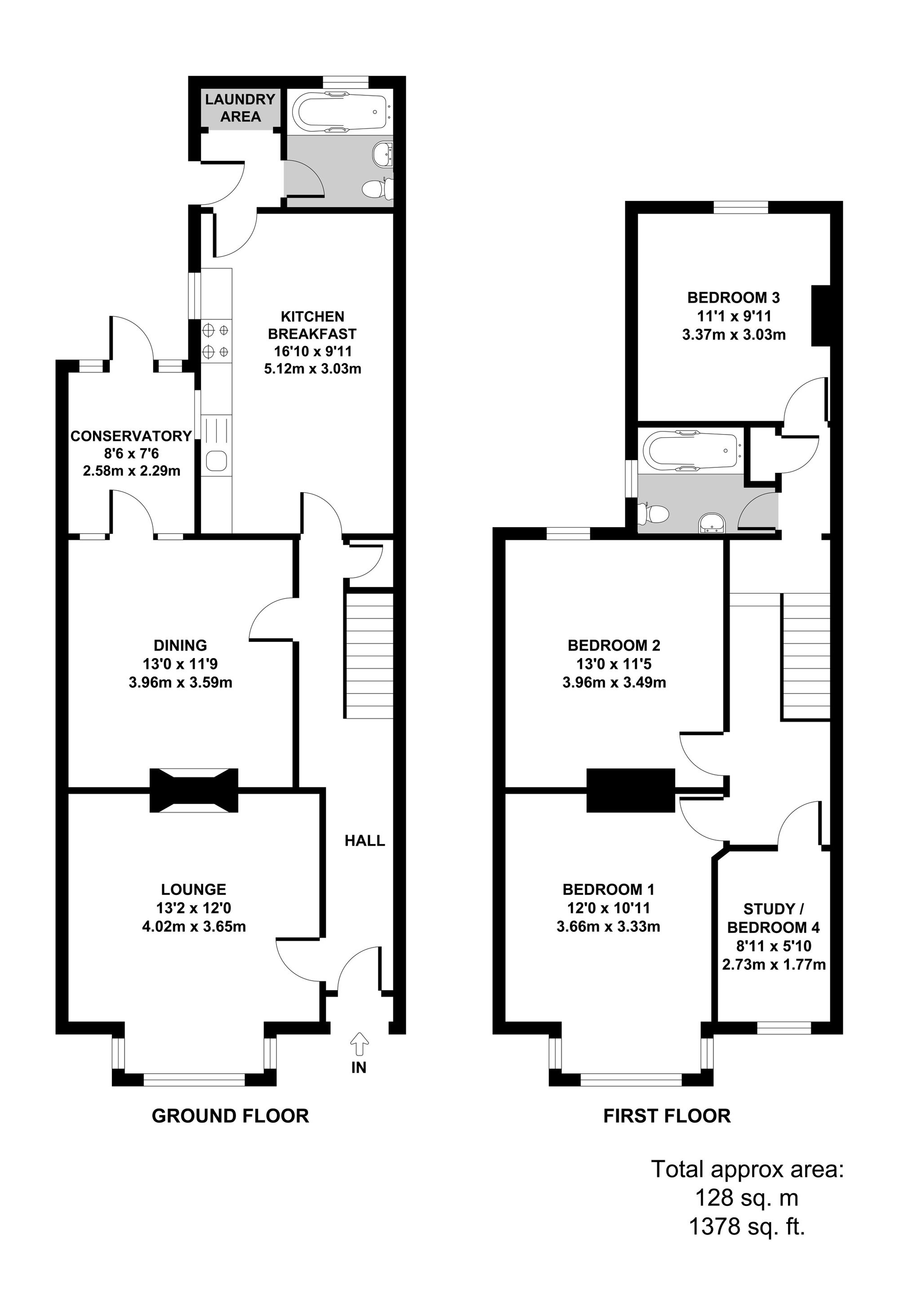 4 bed mid-terraced house for sale in College Road, Norwich - Property floorplan