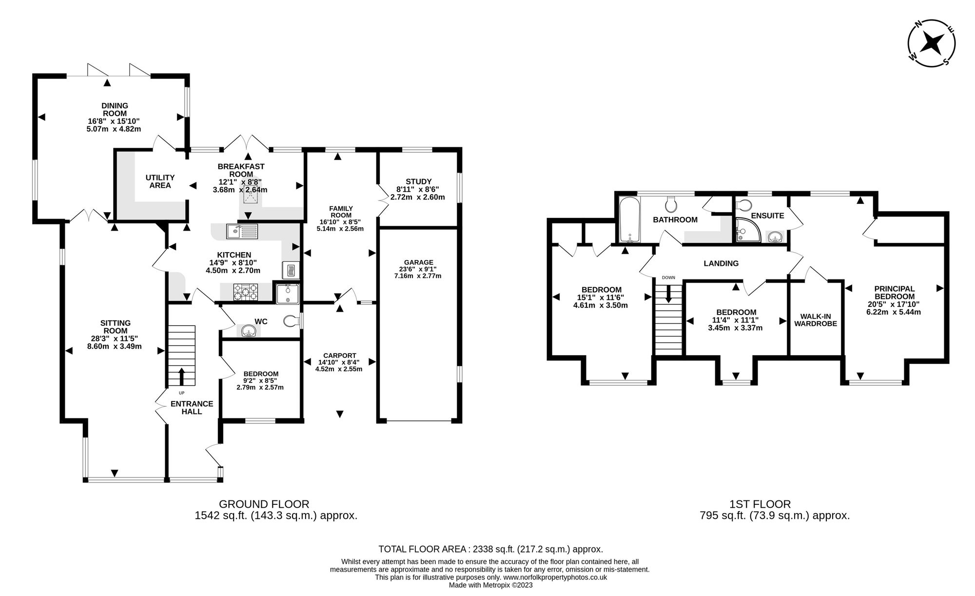 5 bed detached house for sale in Wood Green, Norwich - Property floorplan