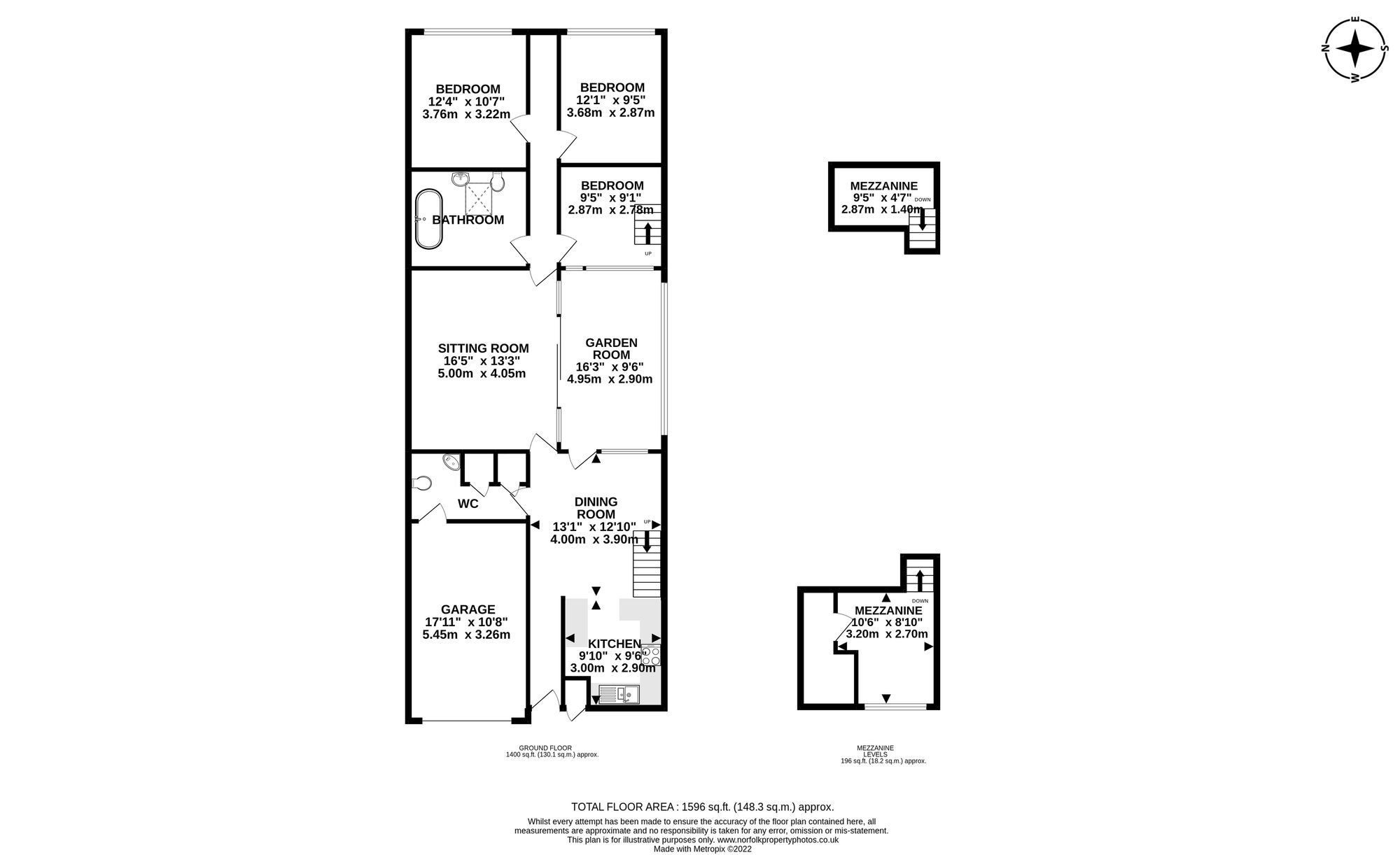 3 bed terraced bungalow for sale in Caroline Court, Norwich - Property floorplan