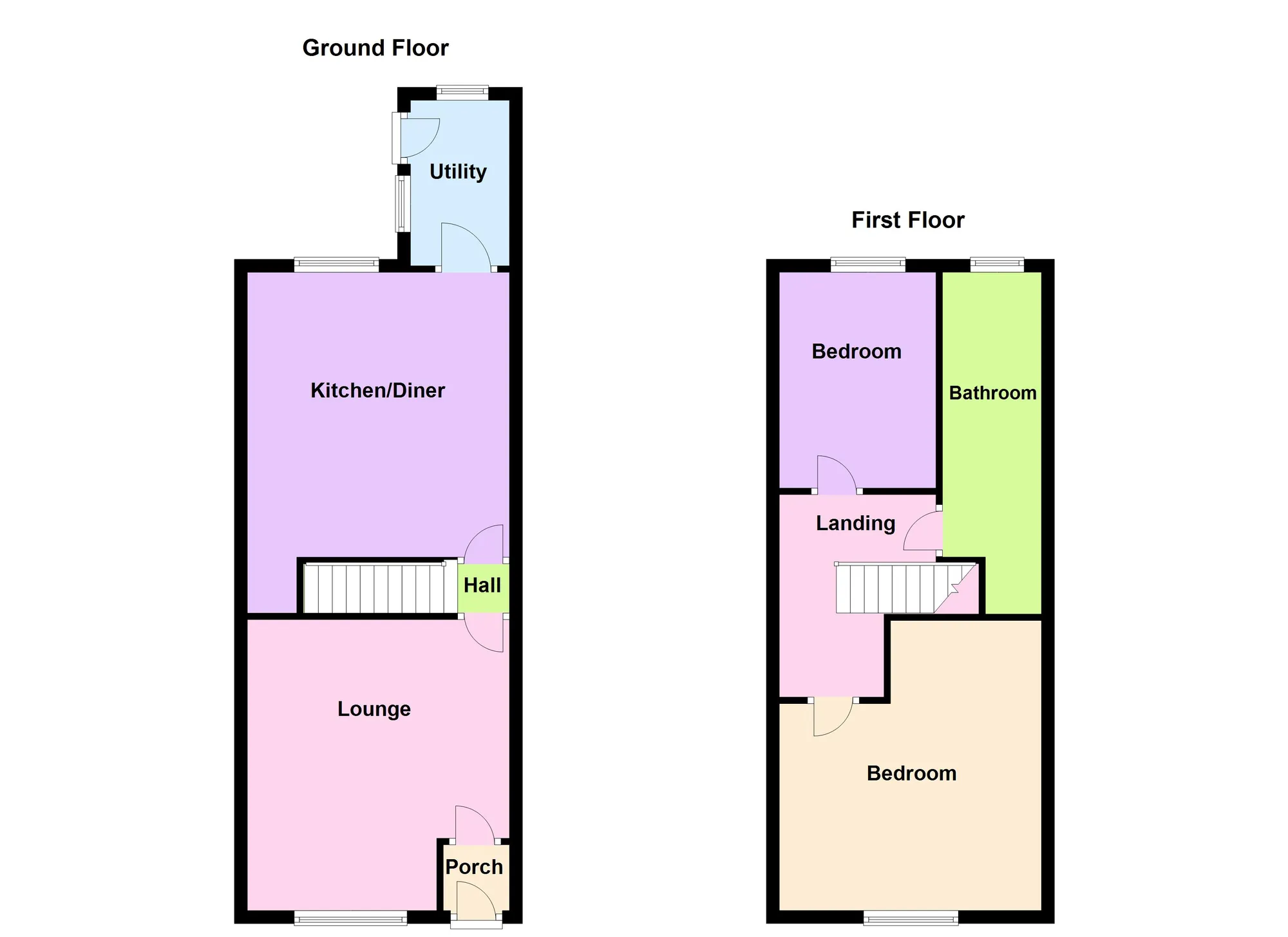 2 bed house for sale in Smallshaw Lane, Ashton-Under-Lyne - Property Floorplan