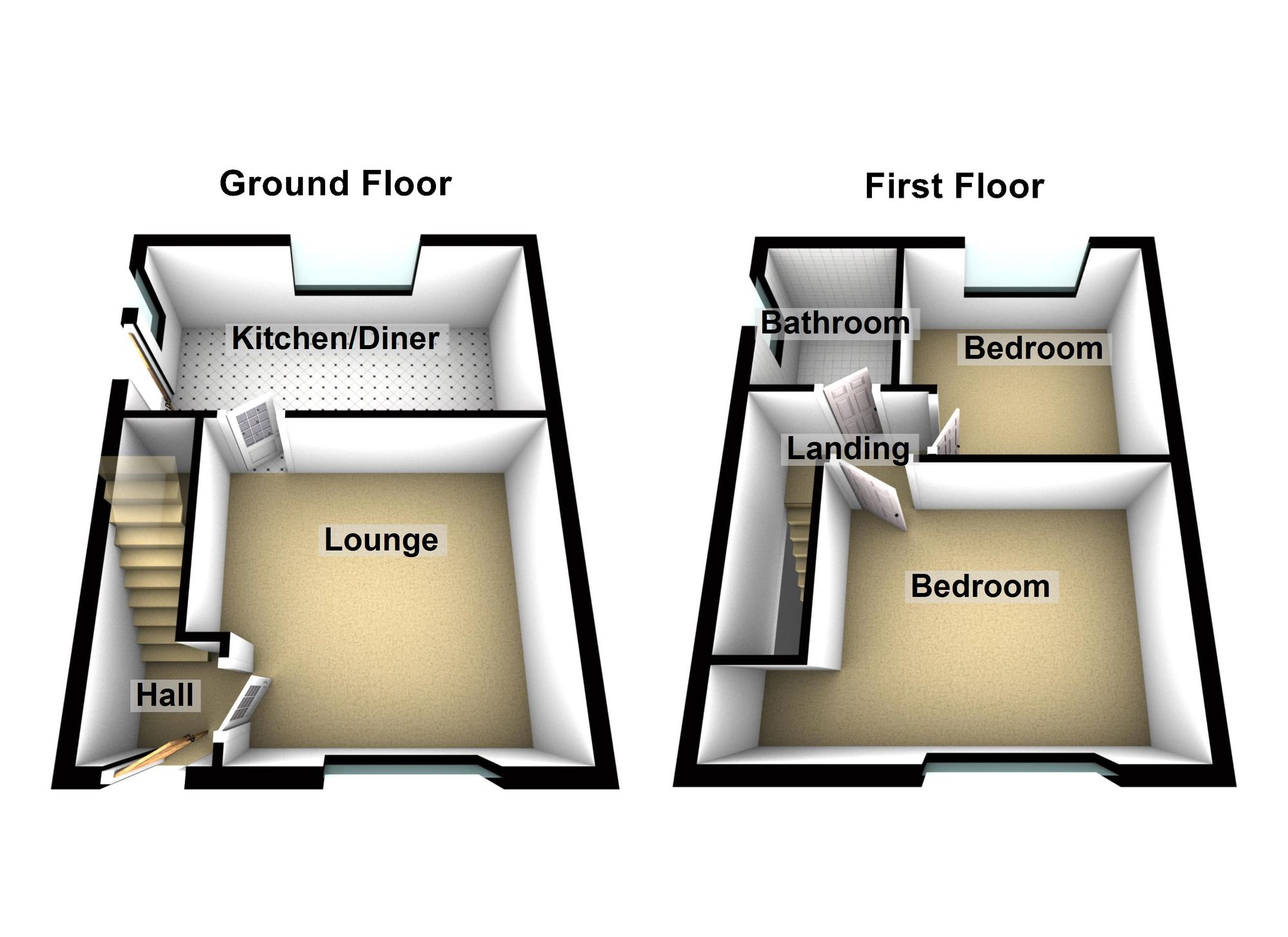 2 bed house for sale in Anderton Grove, Ashton-Under-Lyne - Property Floorplan