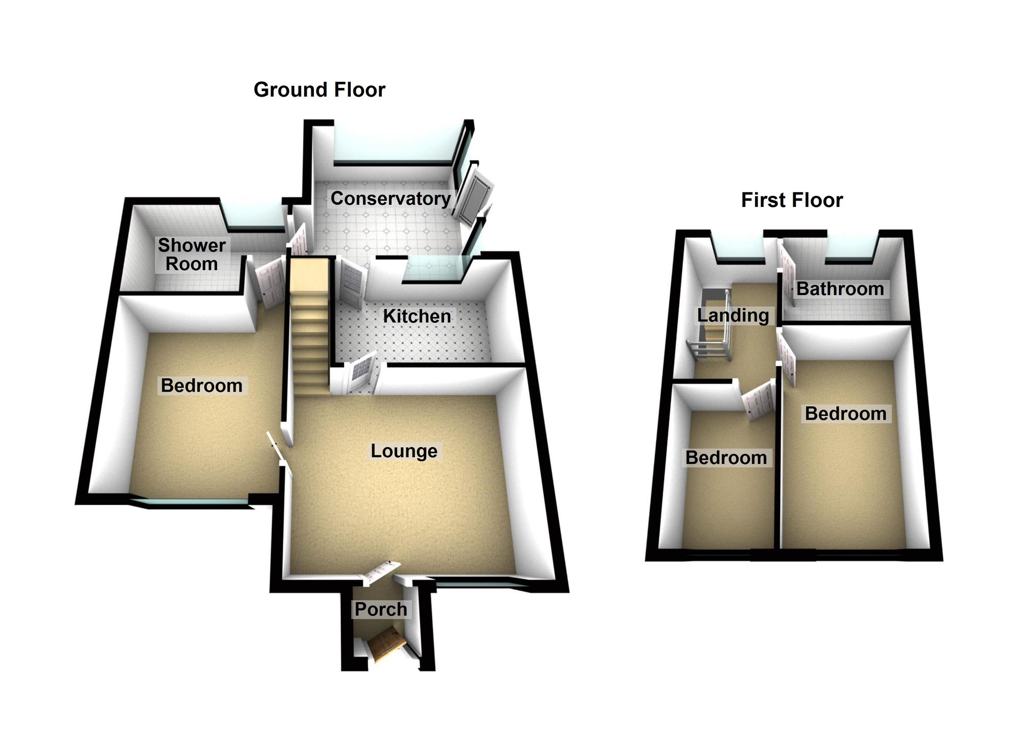 3 bed link detached house for sale in Eaton Drive, Ashton-Under-Lyne - Property Floorplan