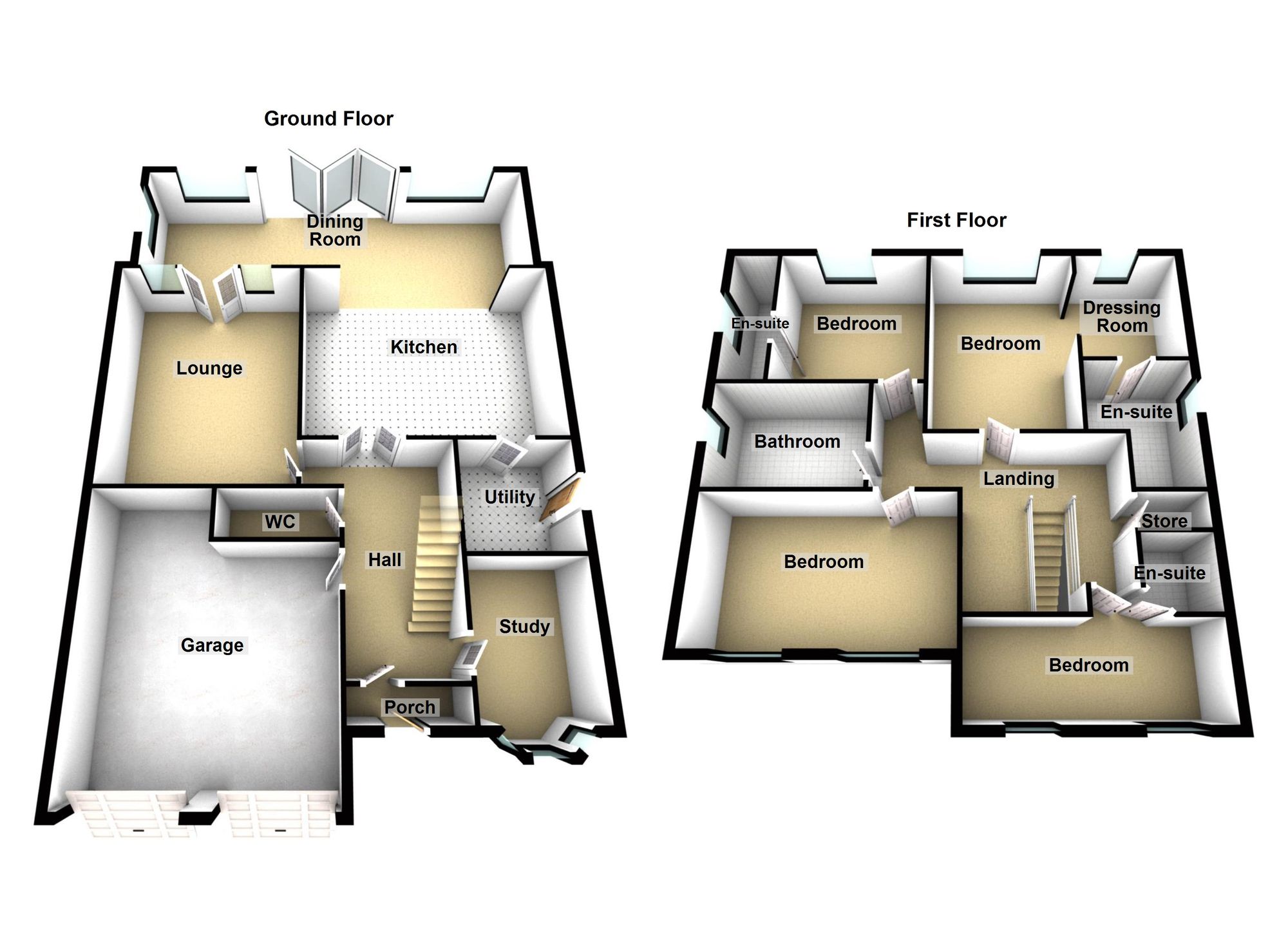 4 bed detached house for sale in Pentland Way, Hyde - Property Floorplan