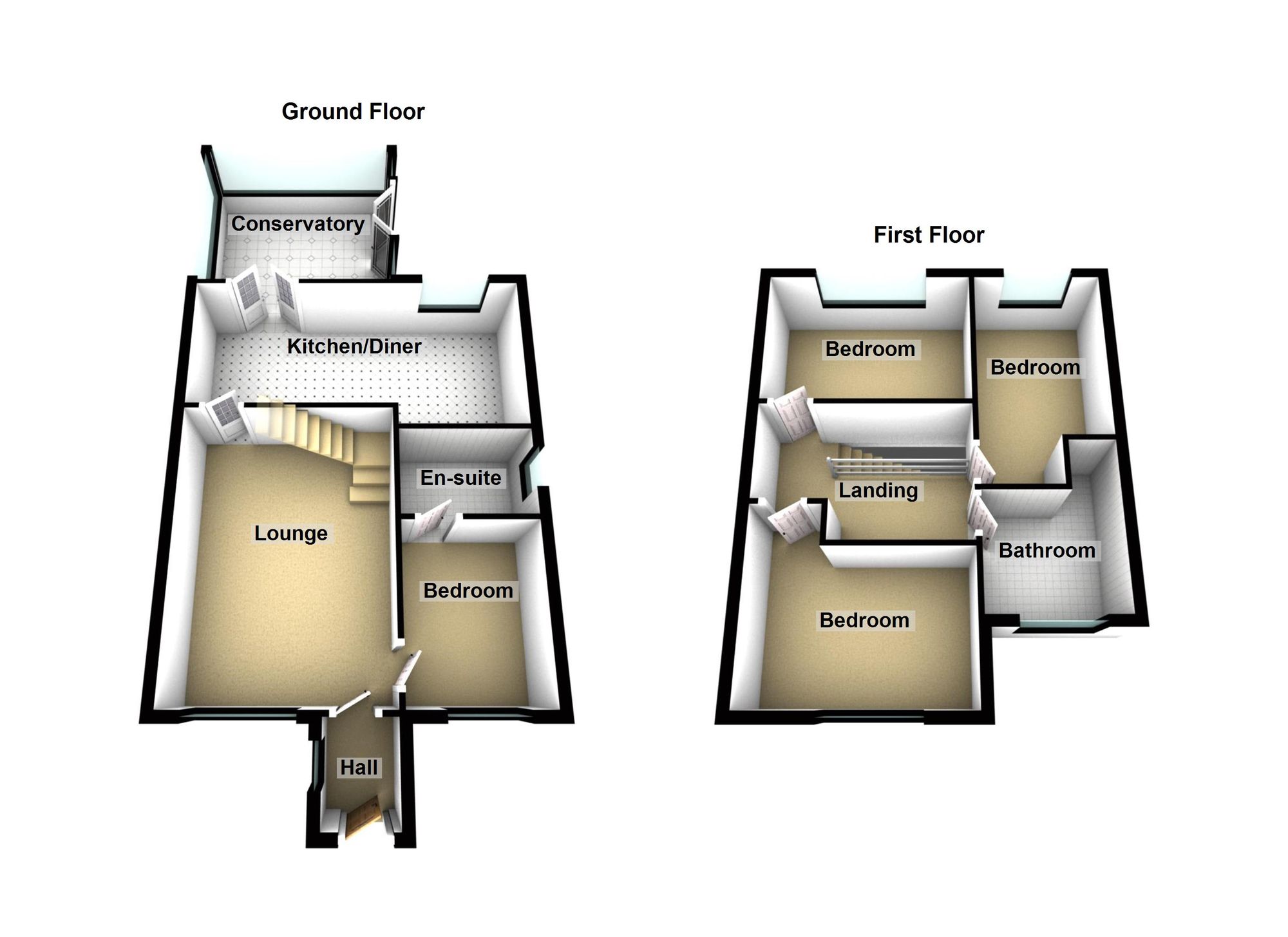 4 bed semi-detached house for sale in Taunton Lawns, Ashton-Under-Lyne - Property Floorplan