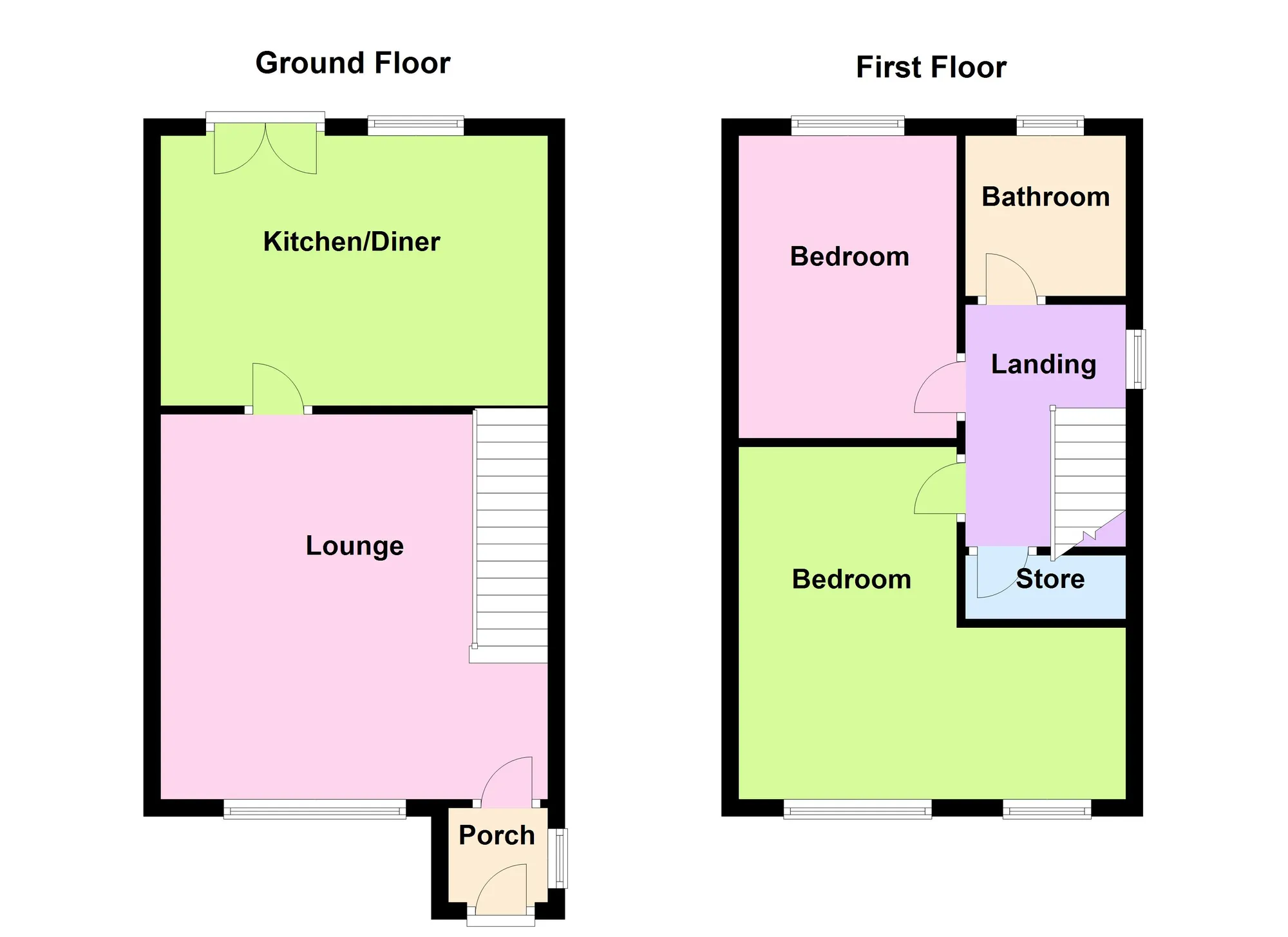 2 bed semi-detached house for sale in Marne Avenue, Ashton-Under-Lyne - Property Floorplan