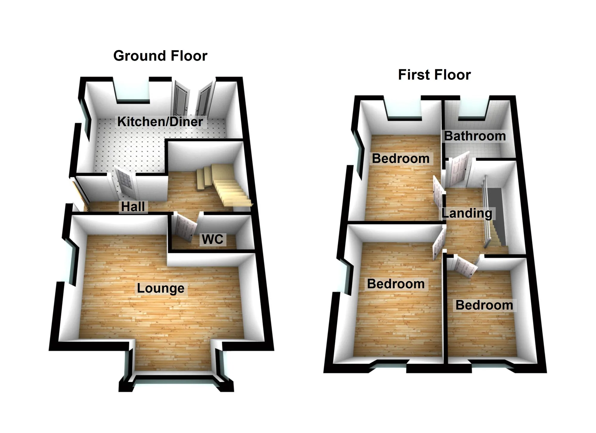3 bed semi-detached house for sale in Peak Forest Close, Hyde - Property Floorplan