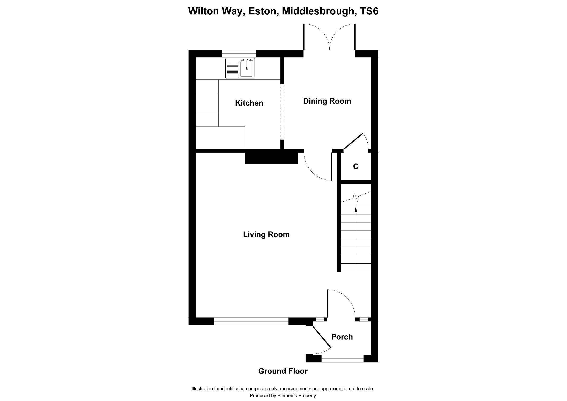 3 bed terraced house to rent in Wilton Way, Middlesbrough - Property floorplan