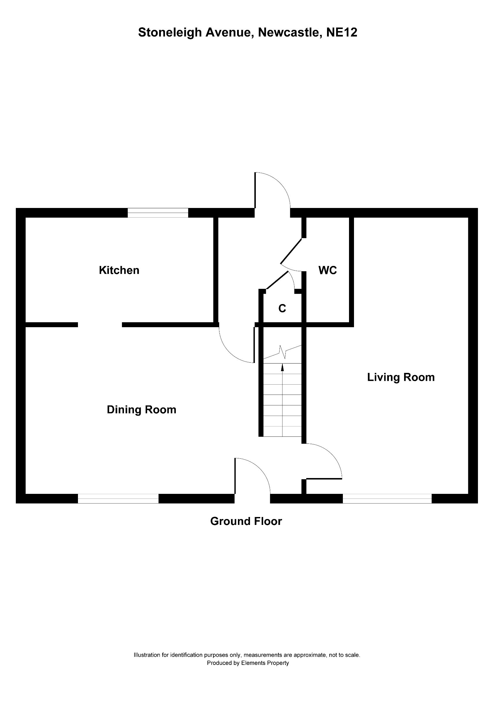 3 bed terraced house to rent in Stoneleigh Avenue, Longbenton - Property floorplan