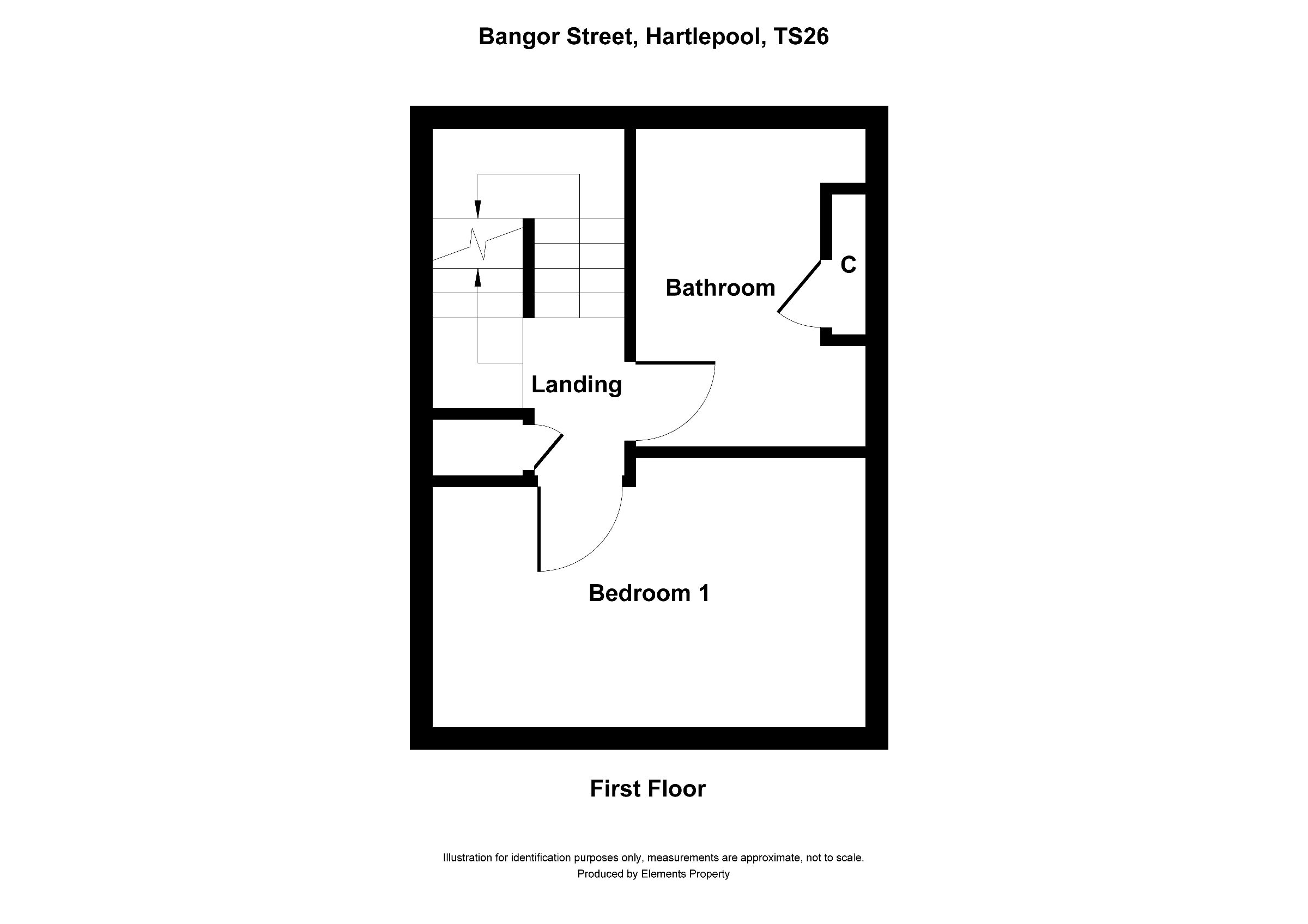 2 bed terraced house to rent in Bangor Street, Hartlepool - Property floorplan