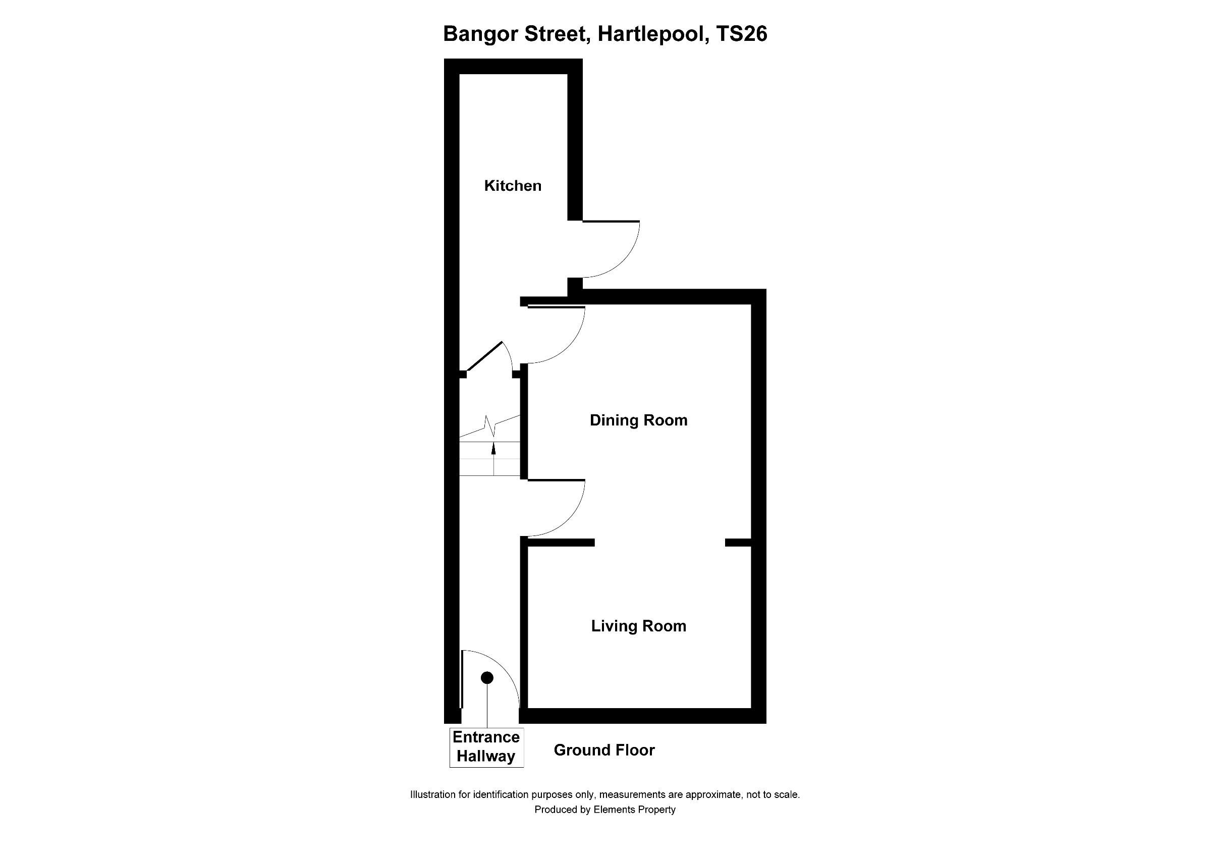 2 bed terraced house to rent in Bangor Street, Hartlepool - Property floorplan