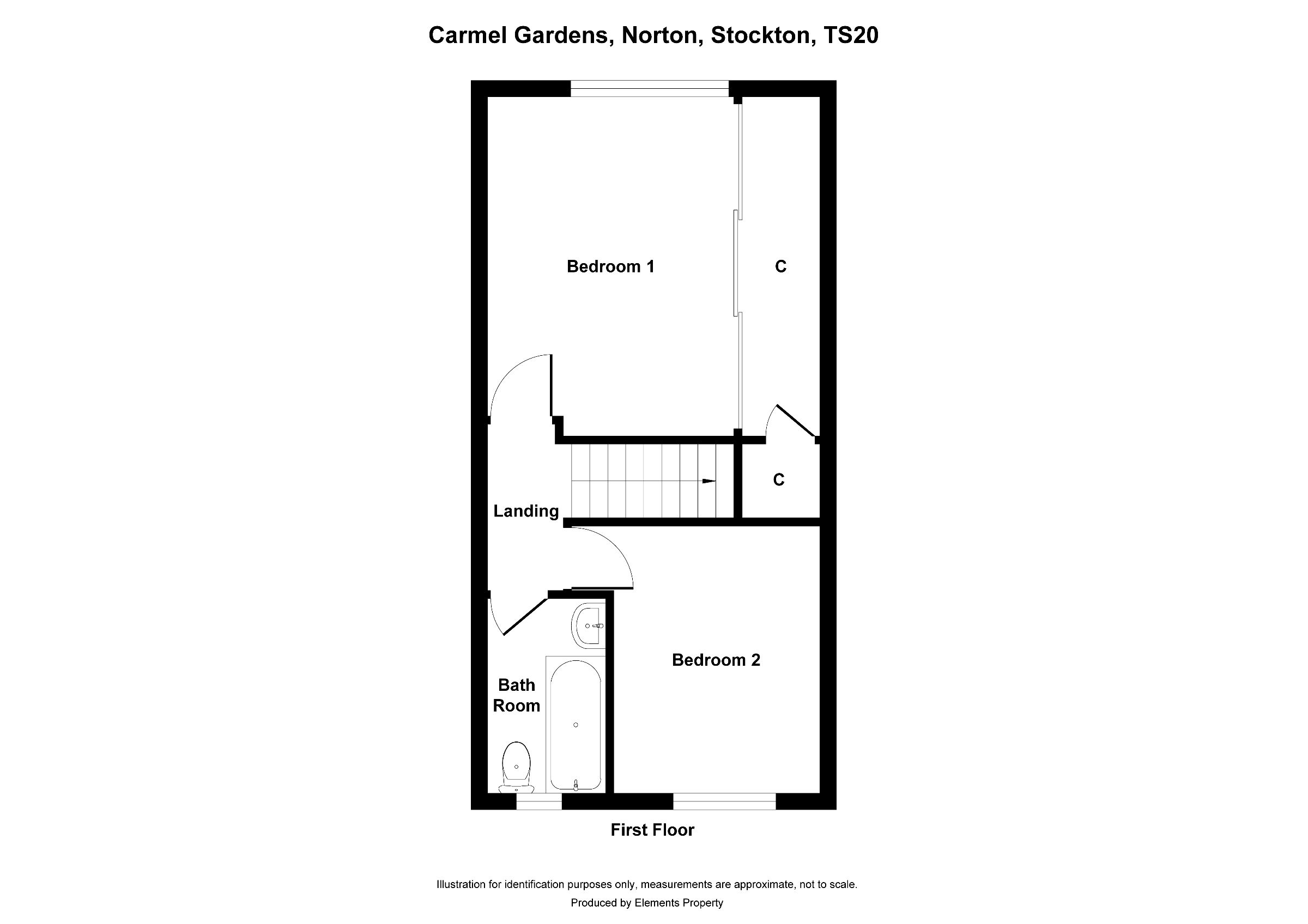 2 bed flat to rent in Carmel Gardens, Stockton - Property floorplan