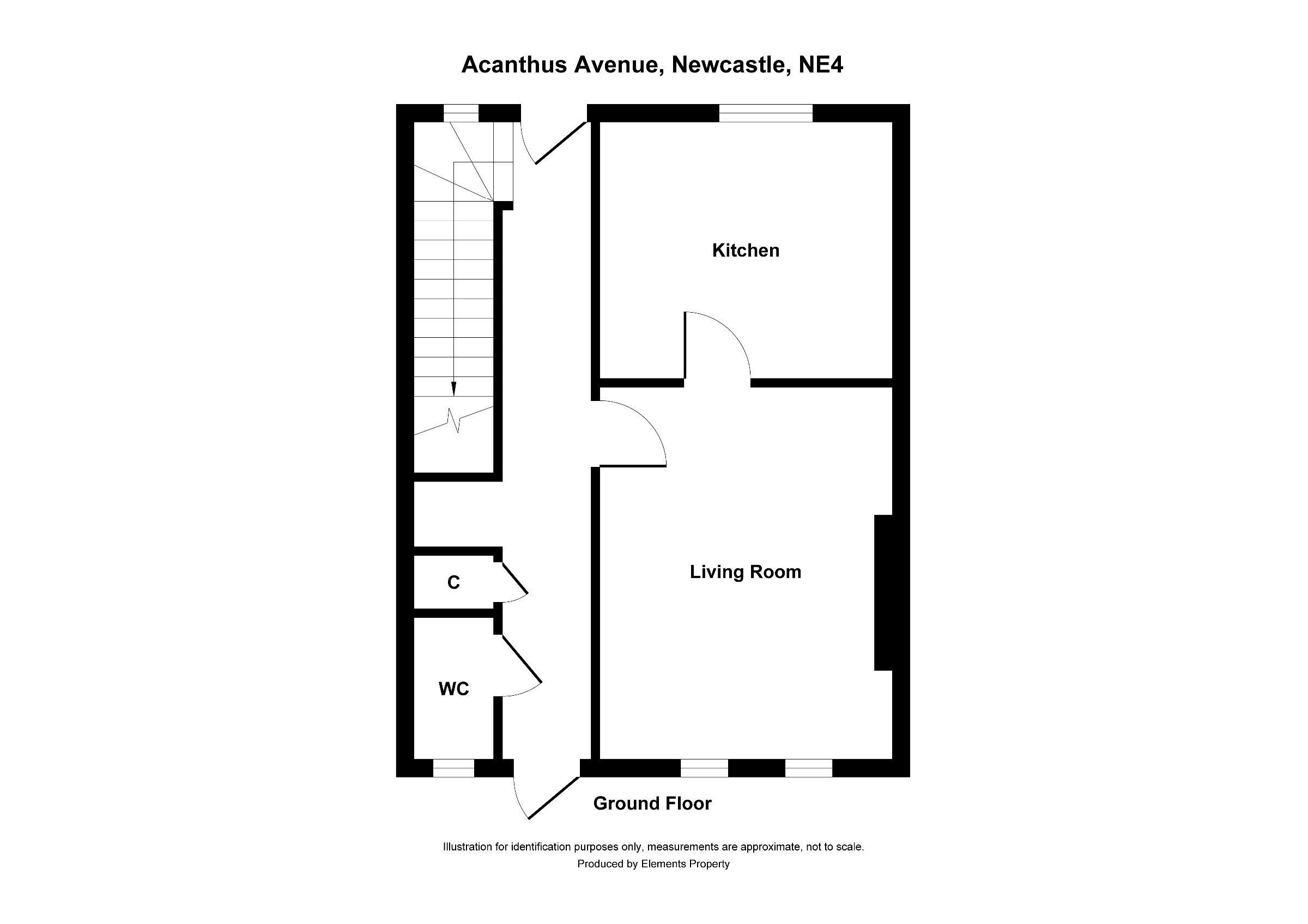 3 bed terraced house to rent in Acanthus Avenue, Newcastle-upon-Tyne - Property floorplan