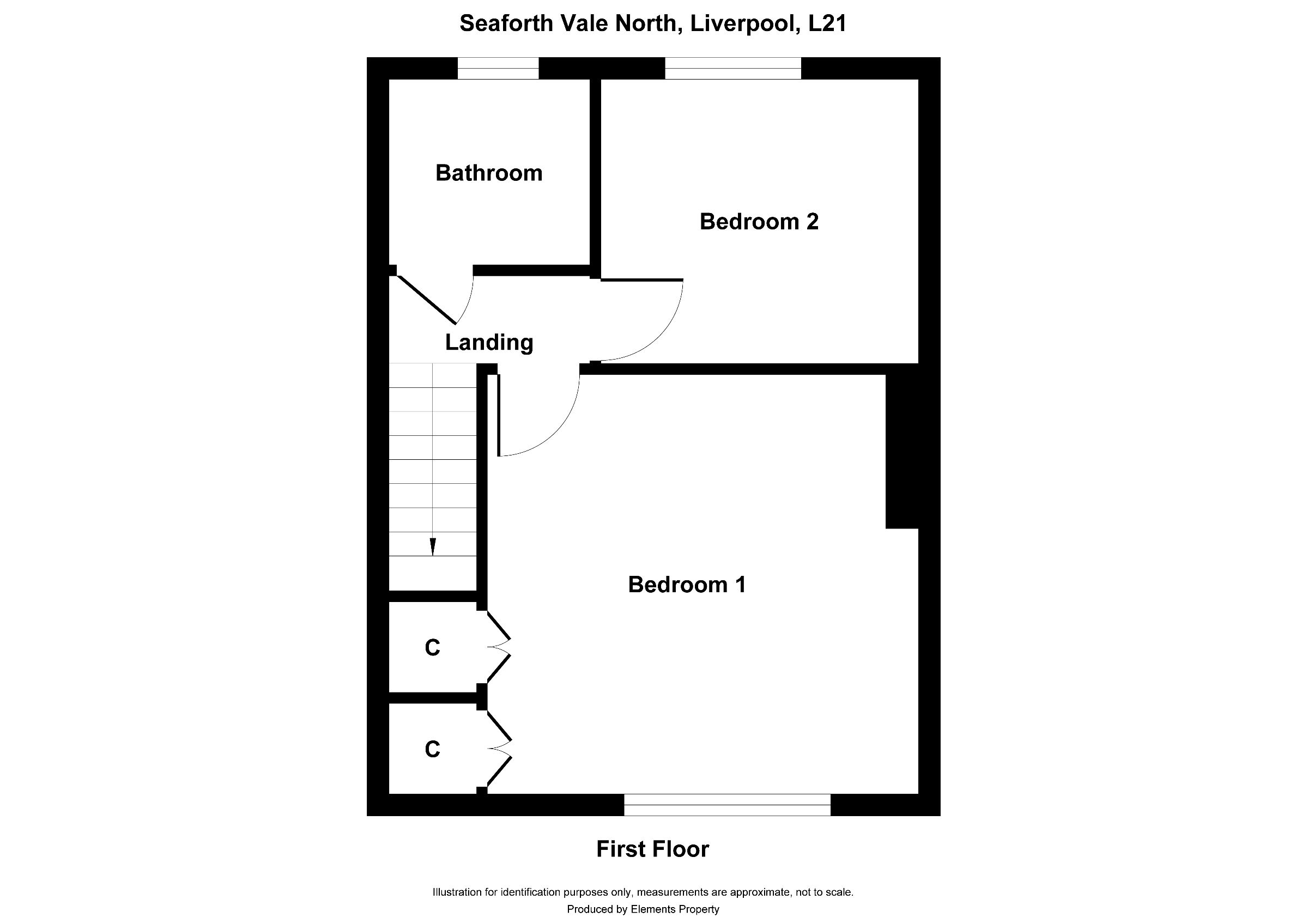 2 bed terraced house to rent in Seaforth Vale North, Liverpool - Property floorplan
