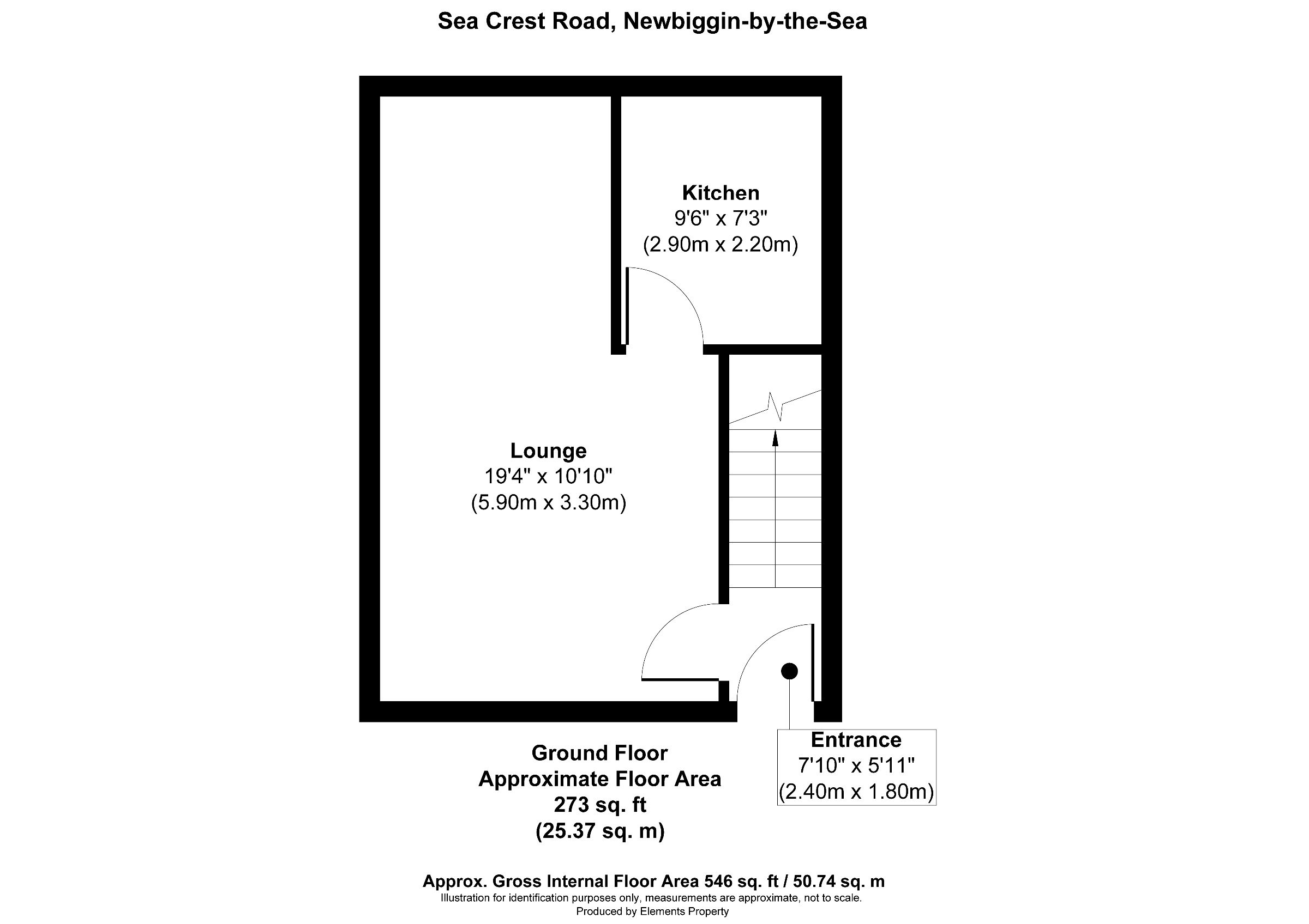 2 bed end of terrace house to rent in Sea Crest Road, Newbiggin-by-the-sea - Property floorplan