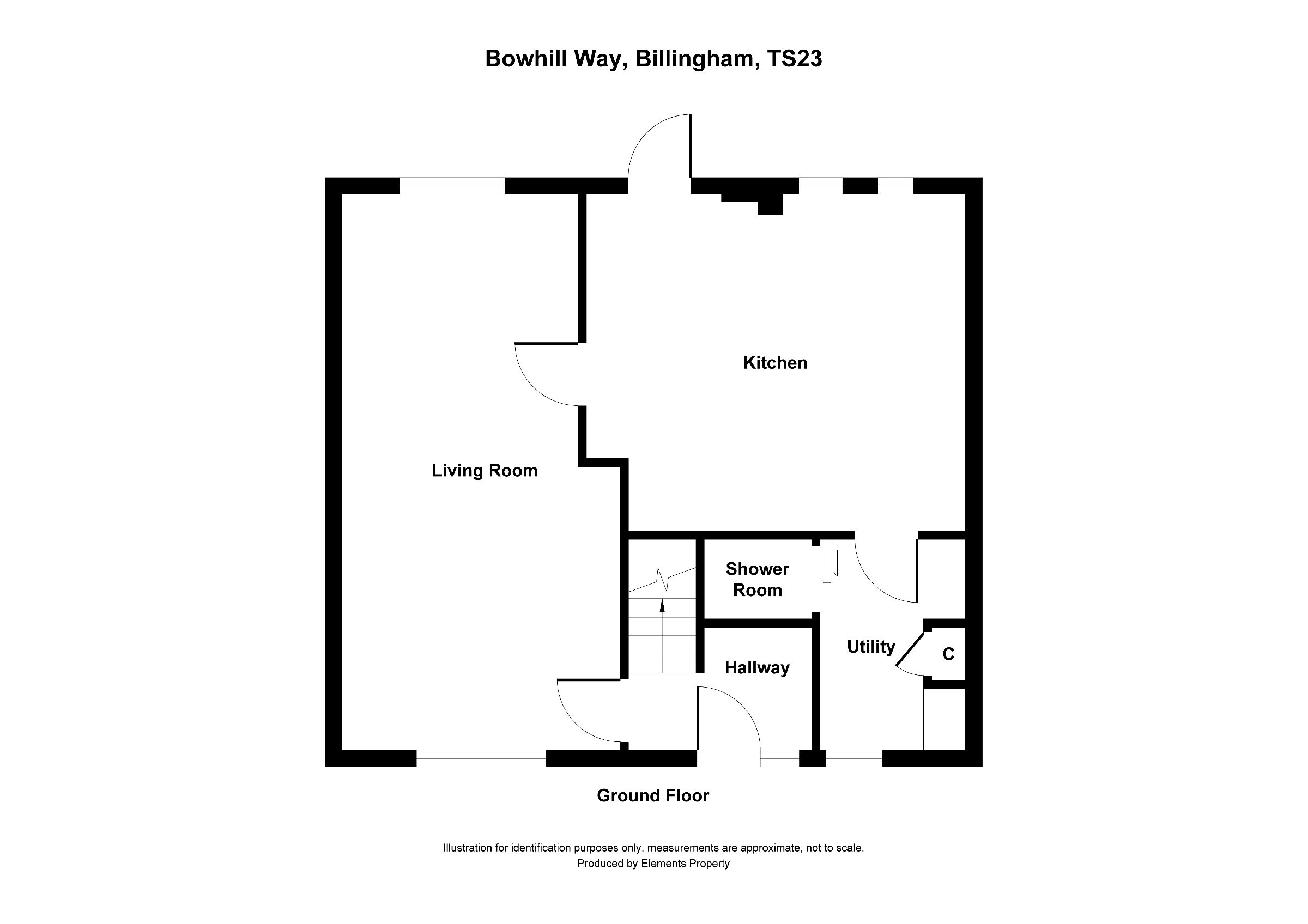 4 bed terraced house to rent in Bowhill Way, Cleveland - Property floorplan