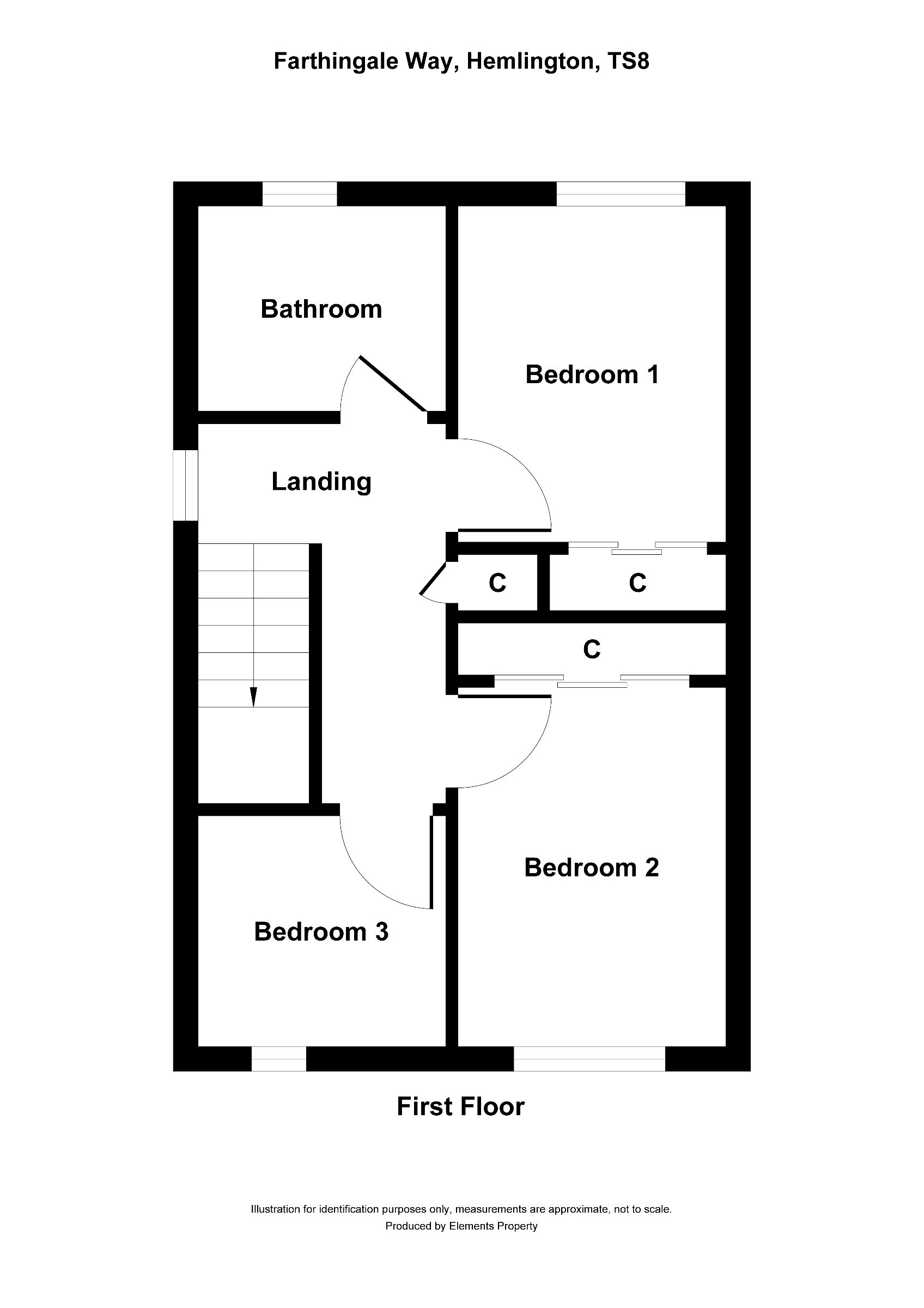3 bed semi-detached house to rent in Farthingale Way, Hemlington - Property floorplan