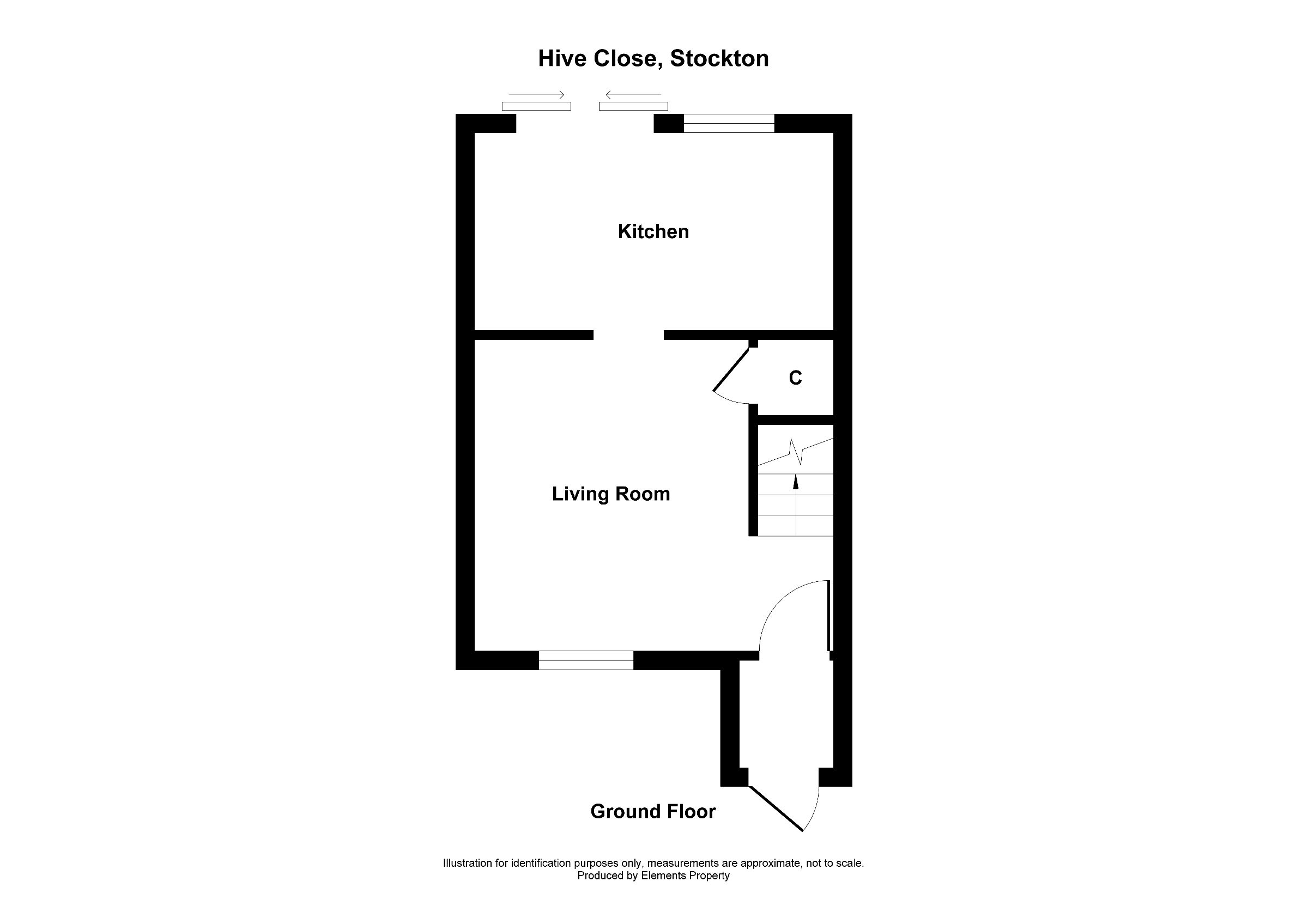 2 bed semi-detached house to rent in Hive Close, Stockton-on-Tees - Property floorplan