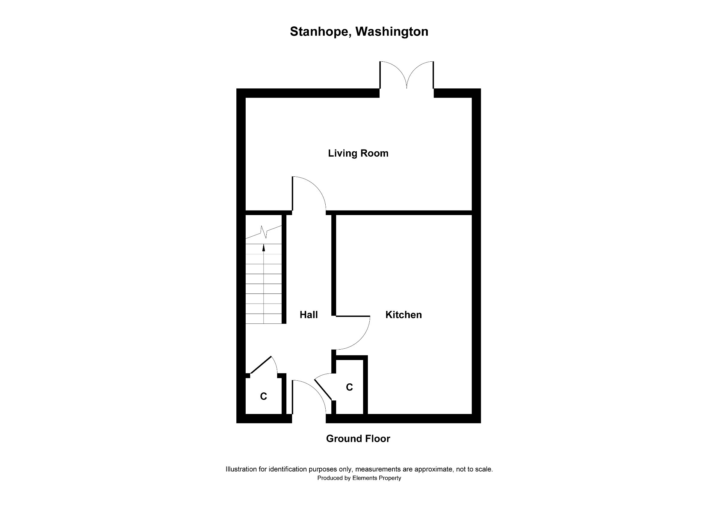 3 bed terraced house to rent in Stanhope, Washington - Property floorplan