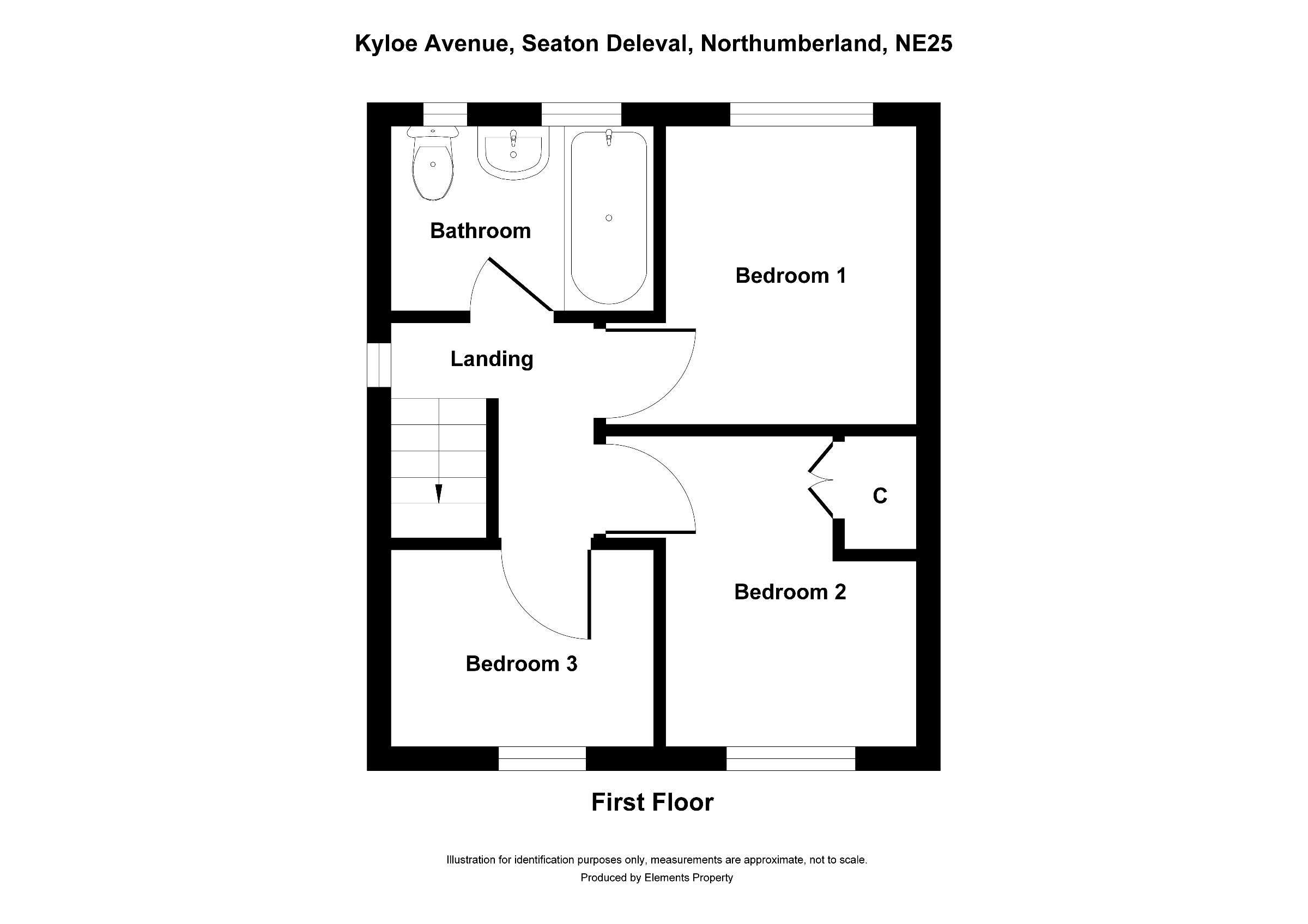 3 bed semi-detached house to rent in Kyloe Avenue, Northumberland - Property floorplan